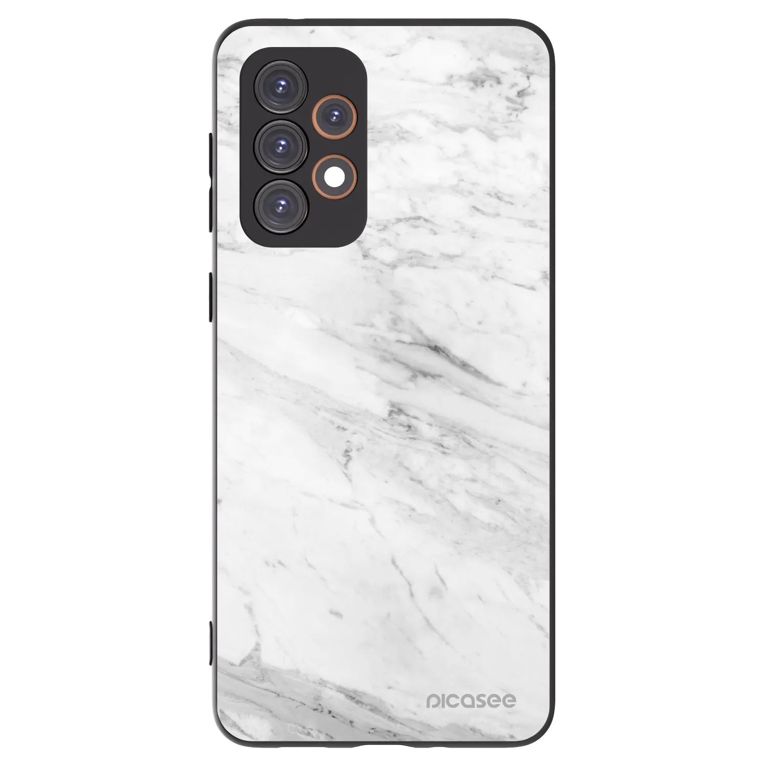 Picasee fekete szilikon tok az alábbi mobiltelefonokra Samsung Galaxy A33 5G A336 - White marble