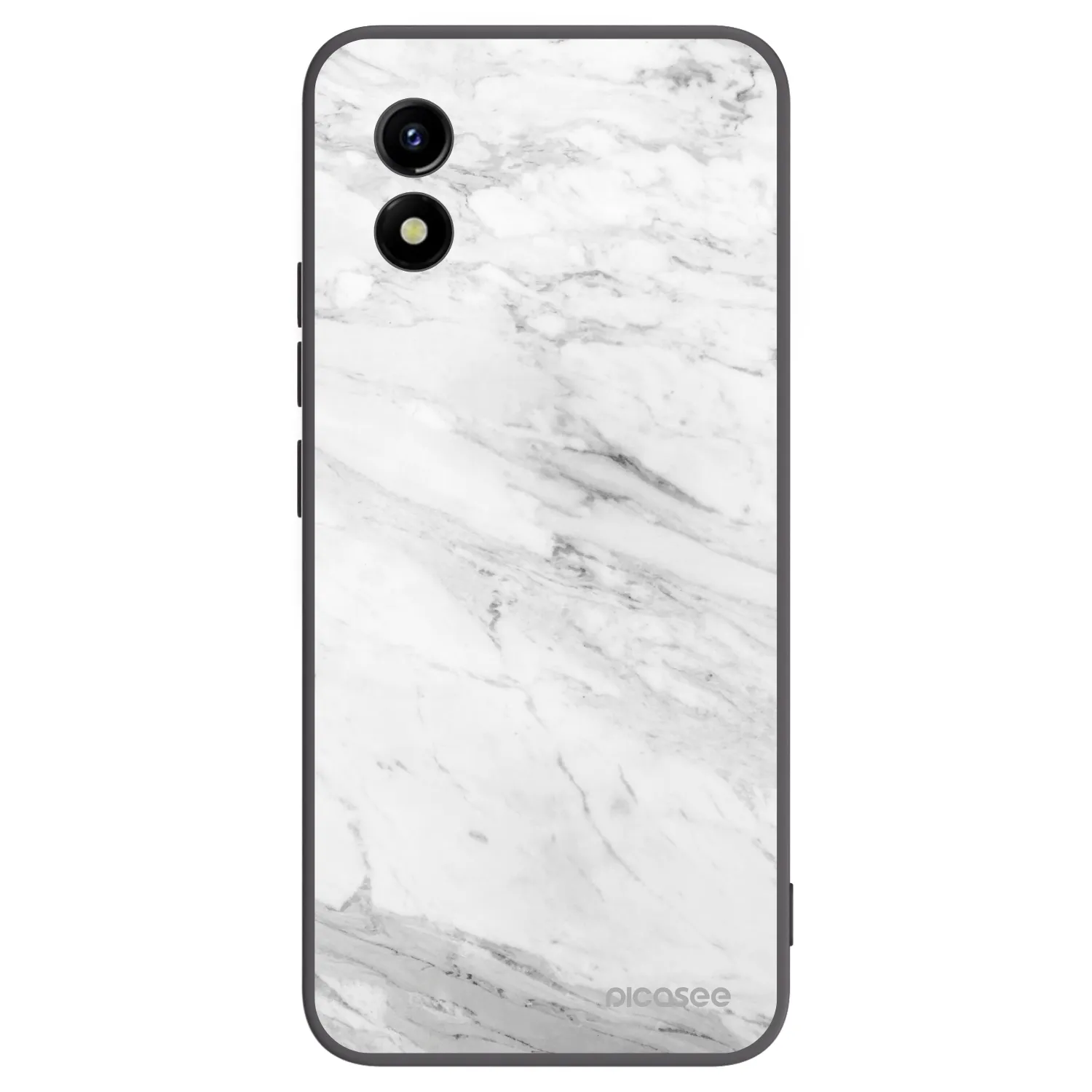Picasee fekete szilikon tok az alábbi mobiltelefonokra Vivo Y01 - White marble