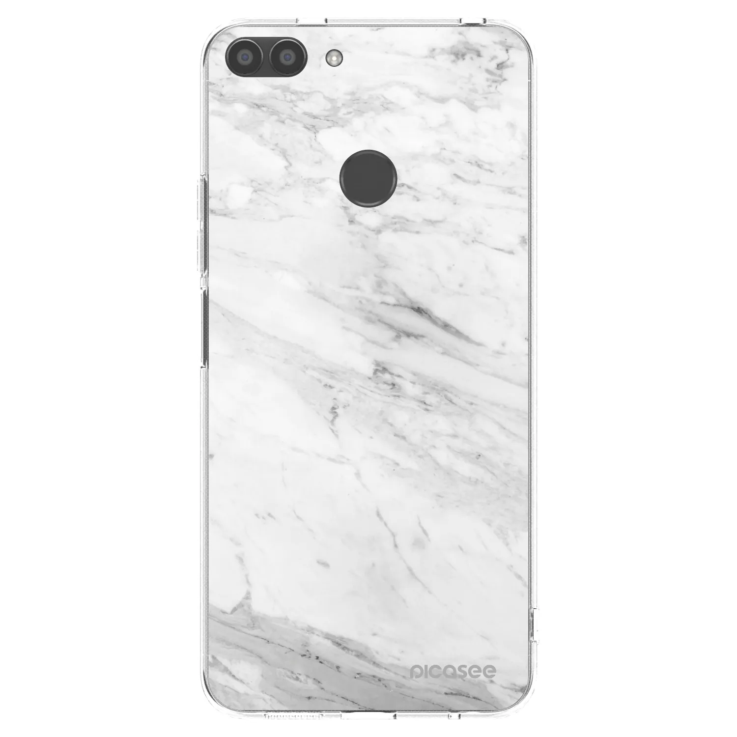Picasee átlátszó szilikon tok az alábbi mobiltelefonokra Huawei P Smart - White marble