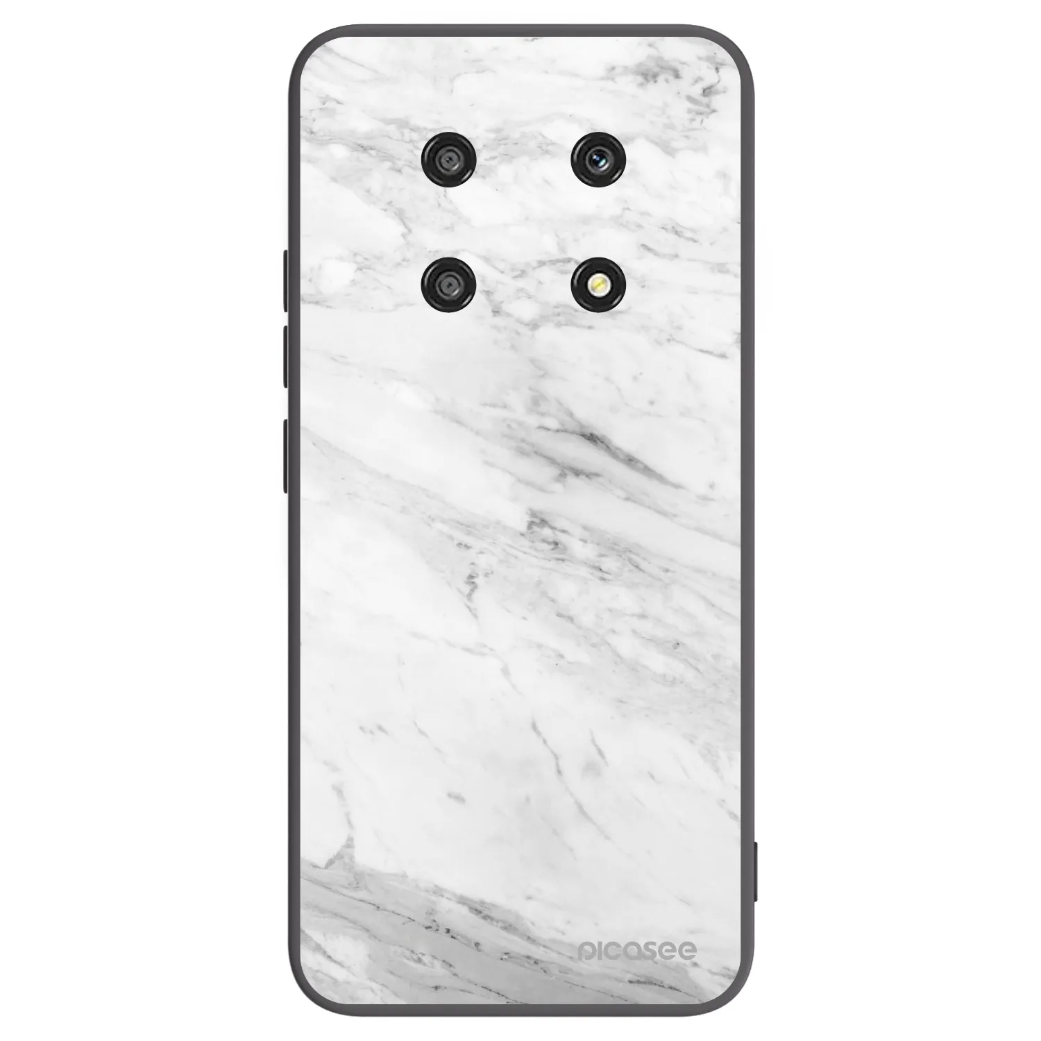 Picasee fekete szilikon tok az alábbi mobiltelefonokra Honor Magic4 Lite 5G - White marble