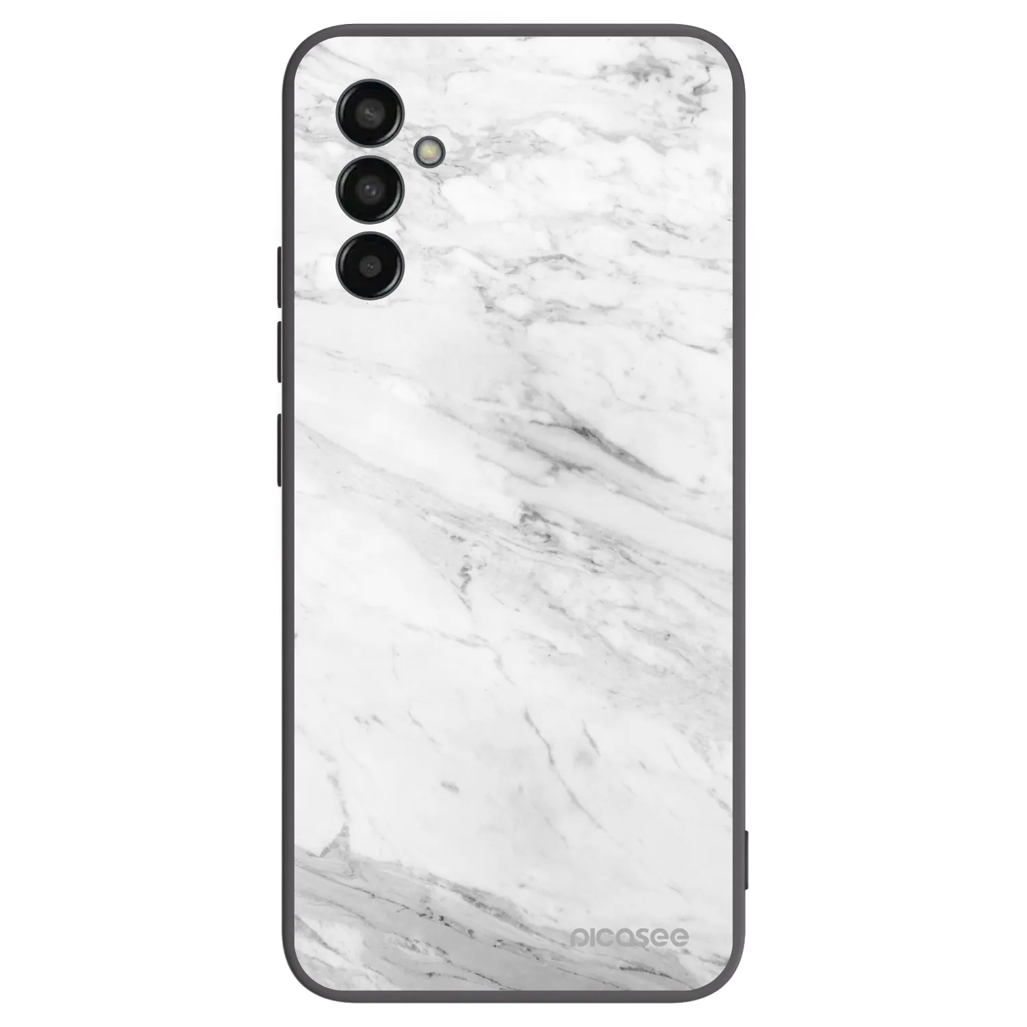 Picasee fekete szilikon tok az alábbi mobiltelefonokra Samsung Galaxy M13 M135F - White marble