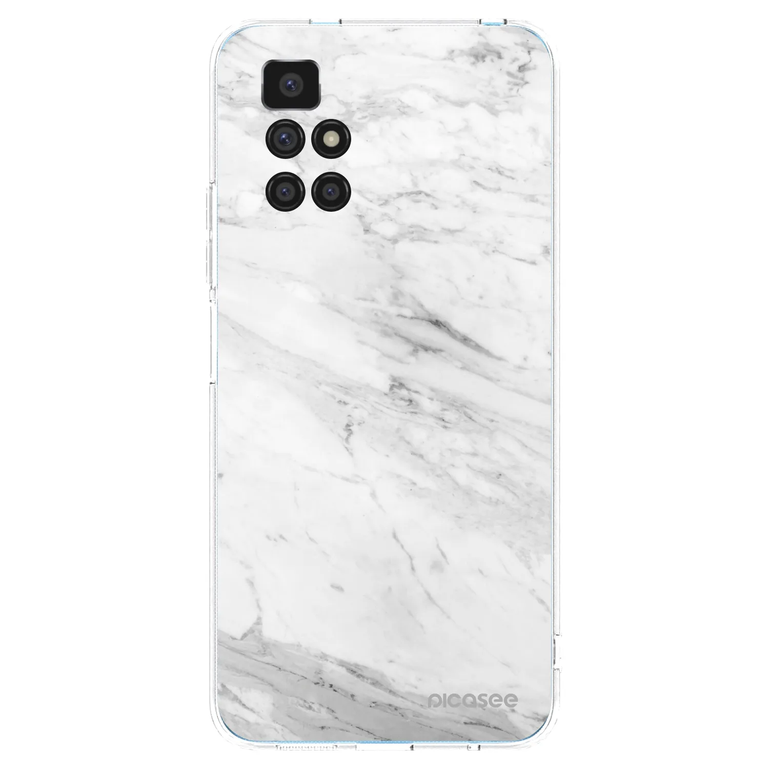 Picasee átlátszó szilikon tok az alábbi mobiltelefonokra Xiaomi Redmi 10 (2022) - White marble