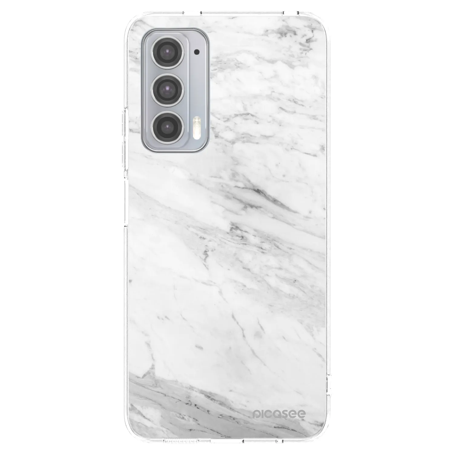Picasee átlátszó szilikon tok az alábbi mobiltelefonokra Motorola Edge 20 - White marble