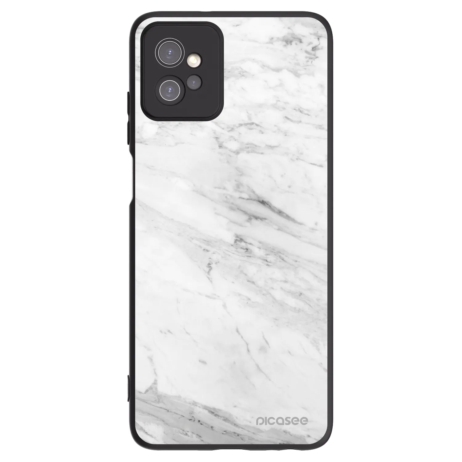 Picasee fekete szilikon tok az alábbi mobiltelefonokra Motorola Moto G32 - White marble
