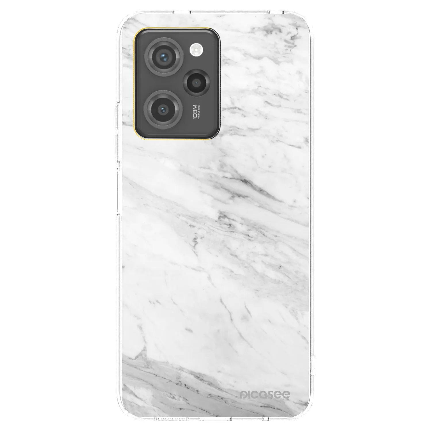Picasee fekete szilikon tok az alábbi mobiltelefonokra Xiaomi Poco X5 Pro - White marble