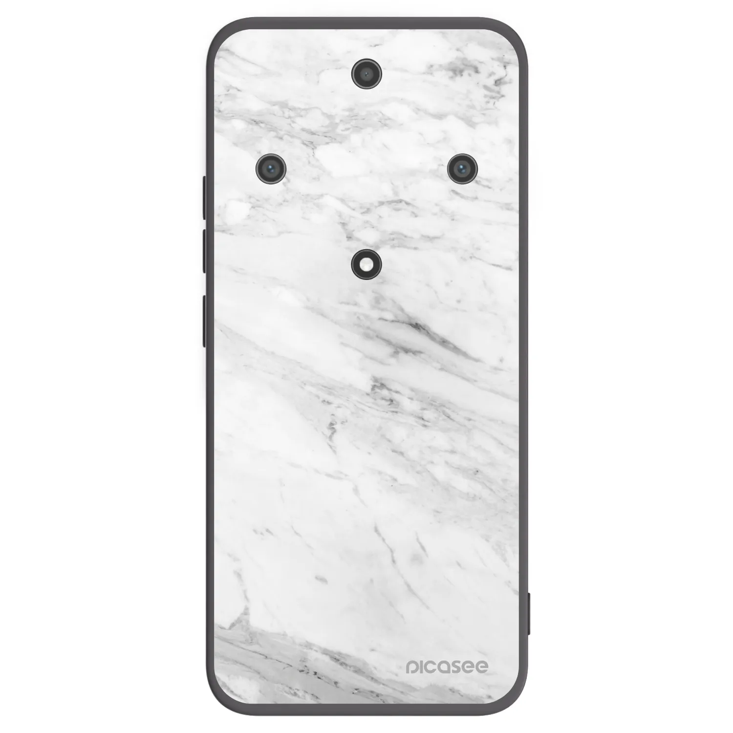 Picasee fekete szilikon tok az alábbi mobiltelefonokra Honor Magic5 Lite 5G - White marble
