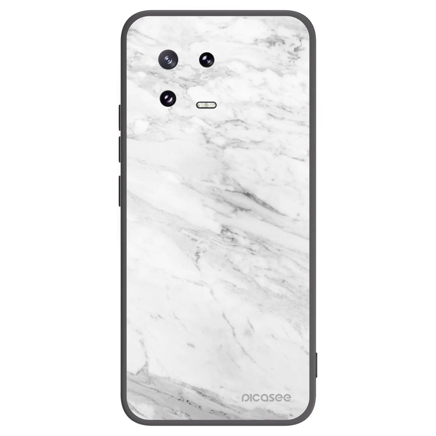 Picasee fekete szilikon tok az alábbi mobiltelefonokra Xiaomi 13 Pro - White marble