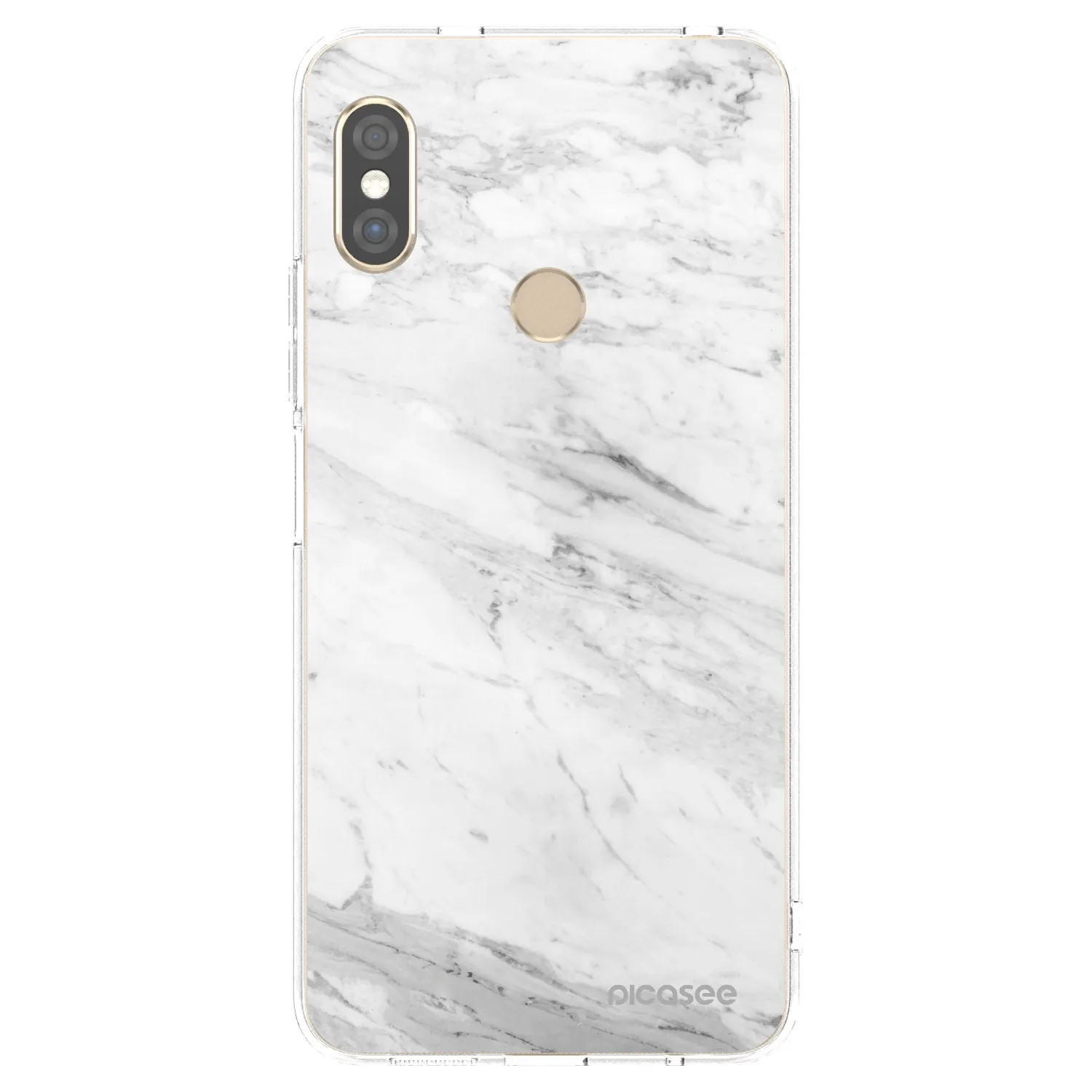 Picasee átlátszó szilikon tok az alábbi mobiltelefonokra Xiaomi Redmi Note 5 Global - White marble