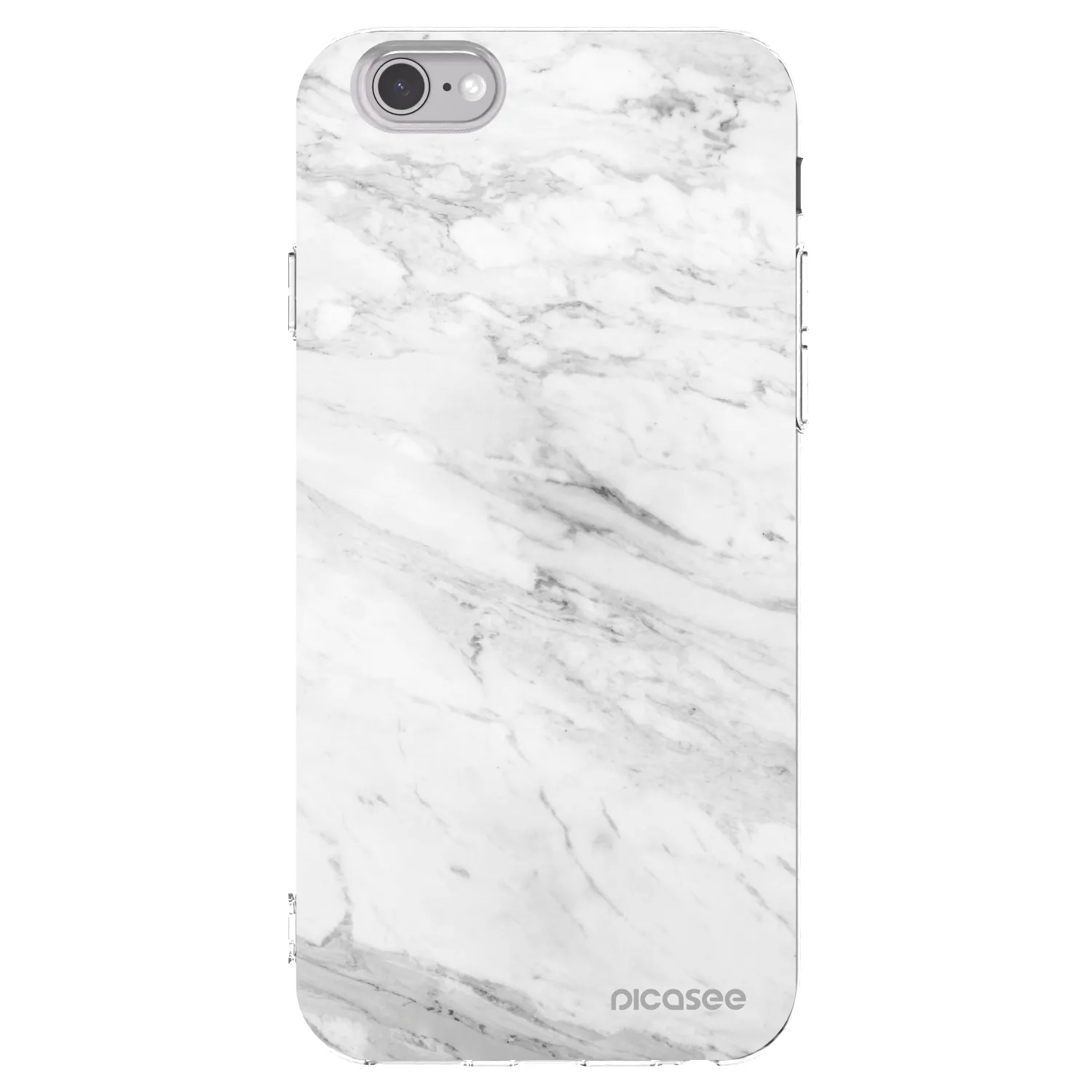 Picasee átlátszó szilikon tok az alábbi mobiltelefonokra Apple iPhone 6/6S - White marble