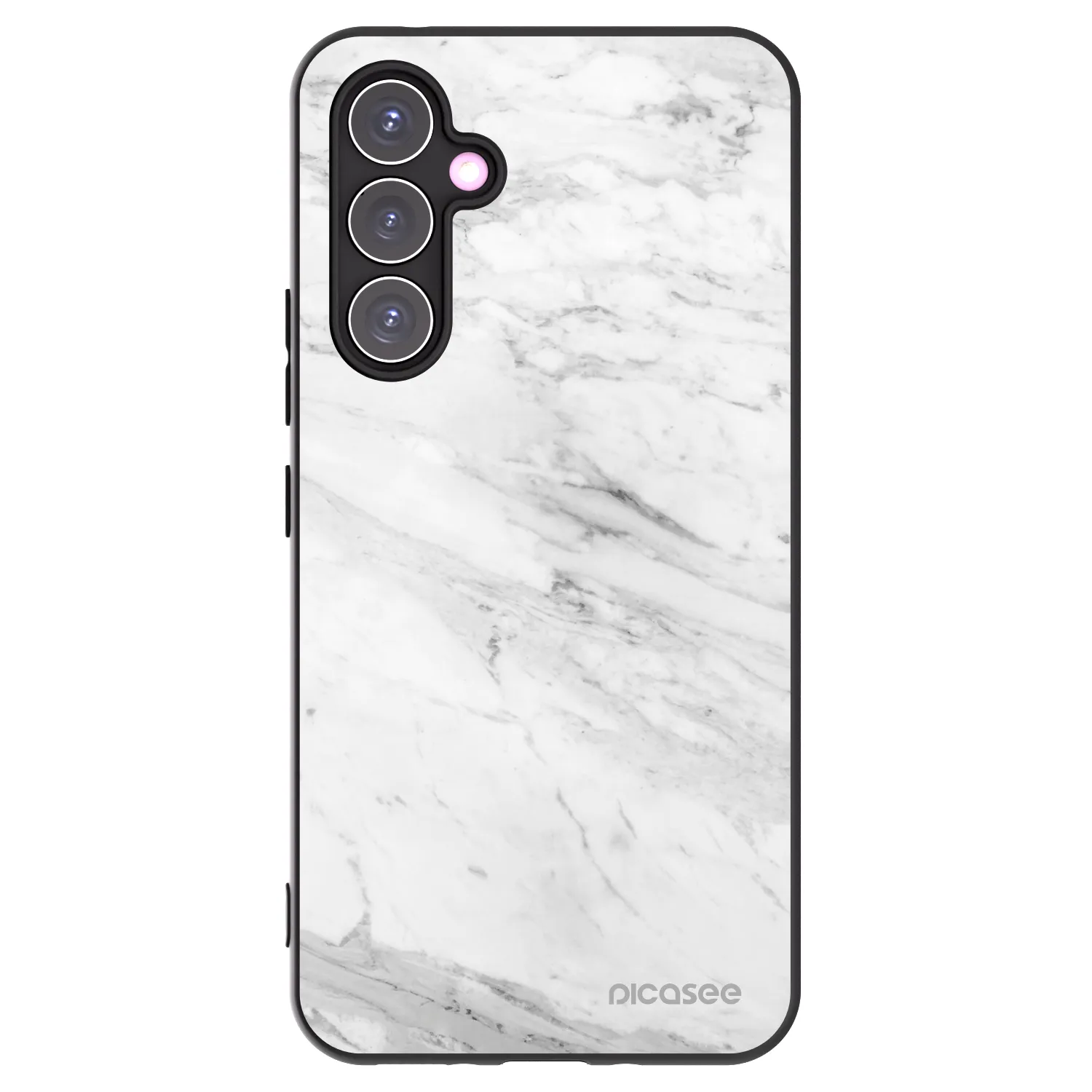Picasee fekete szilikon tok az alábbi mobiltelefonokra Samsung Galaxy A54 5G A546B - White marble