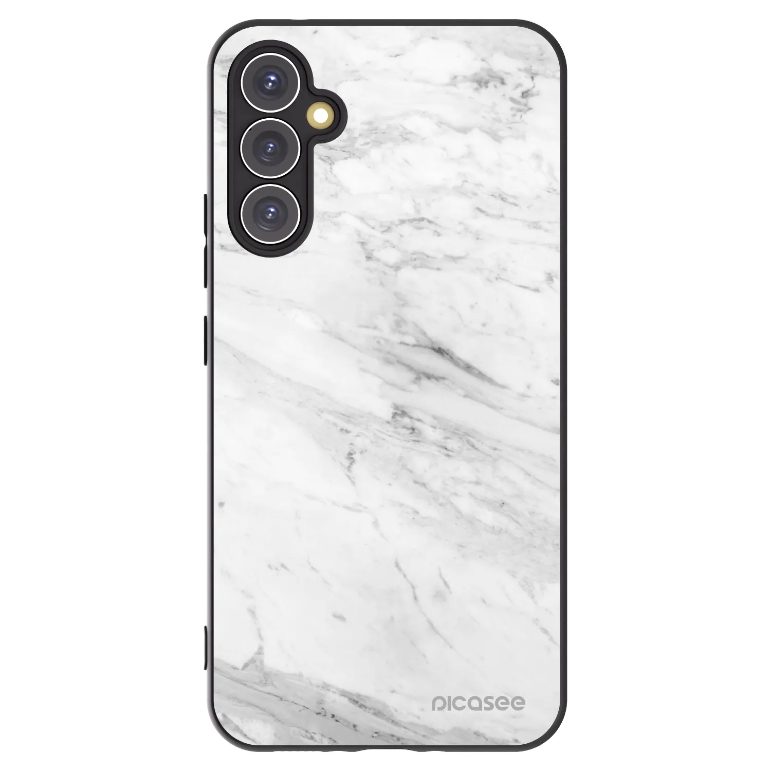 Picasee fekete szilikon tok az alábbi mobiltelefonokra Samsung Galaxy A34 5G A346B - White marble