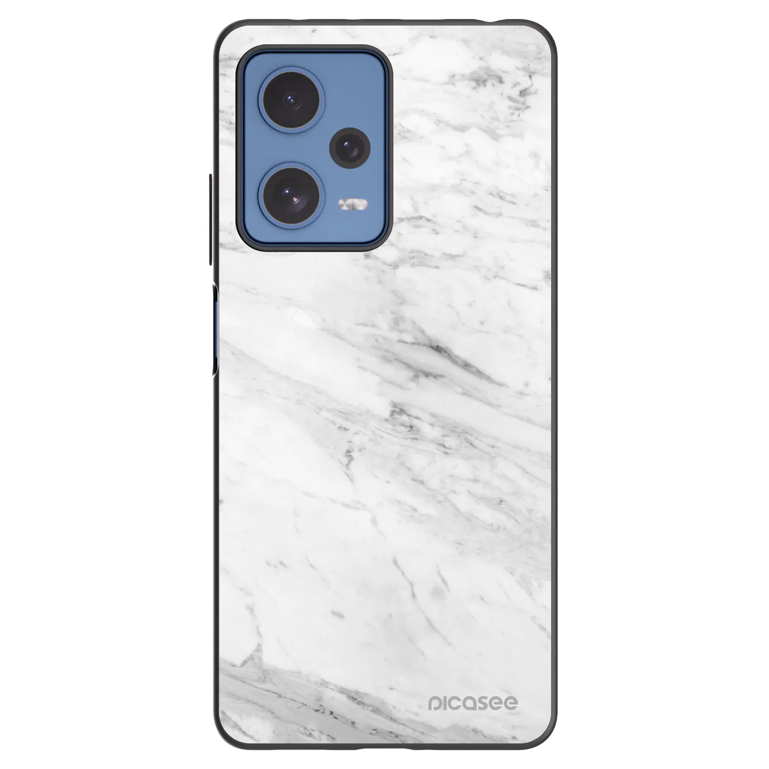 Picasee fekete szilikon tok az alábbi mobiltelefonokra Xiaomi Redmi Note 12 Pro 5G - White marble