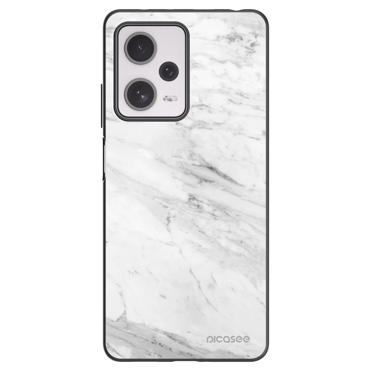 Picasee fekete szilikon tok az alábbi mobiltelefonokra Xiaomi Redmi Note 12 Pro+ 5G - White marble