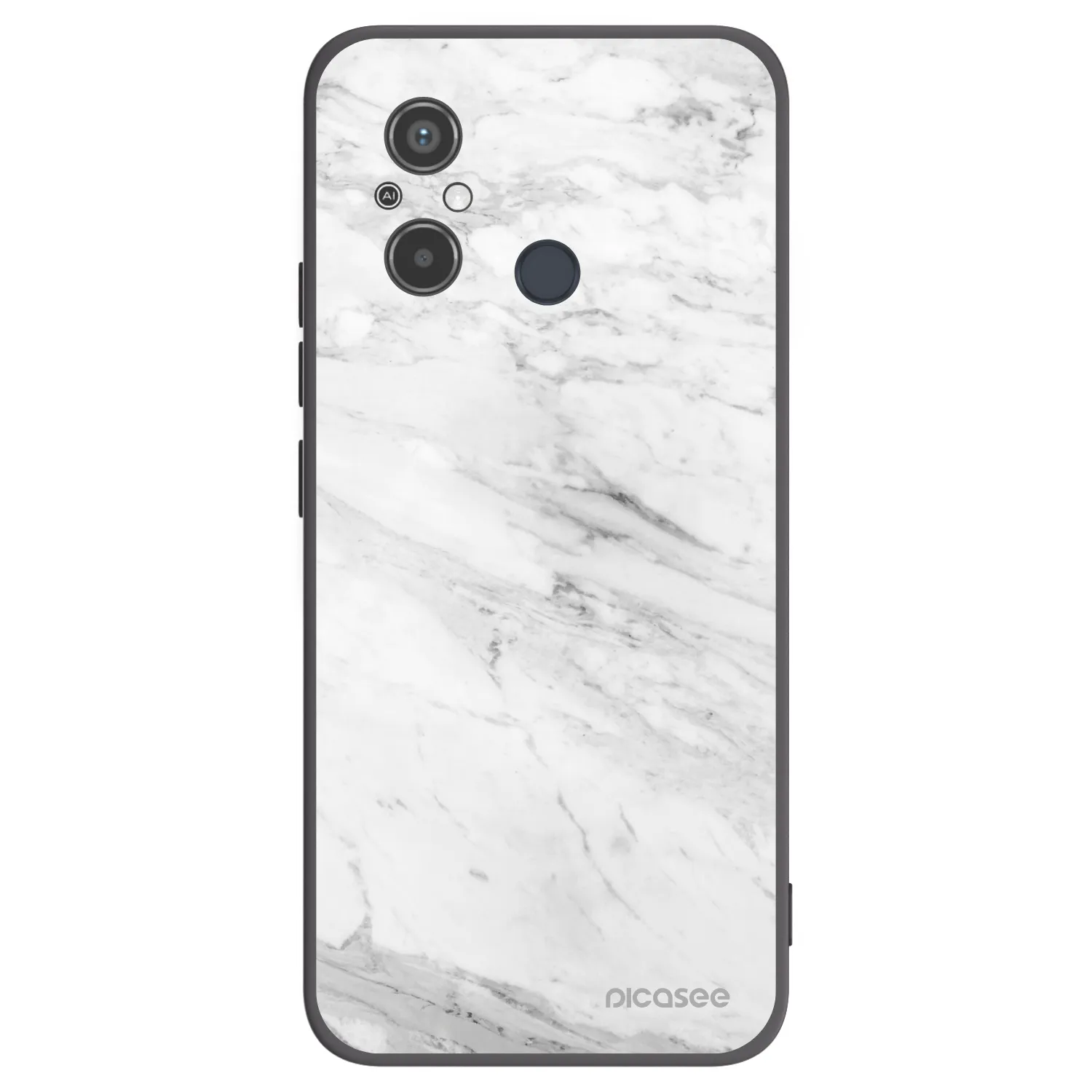 Picasee fekete szilikon tok az alábbi mobiltelefonokra Xiaomi Redmi 12C - White marble