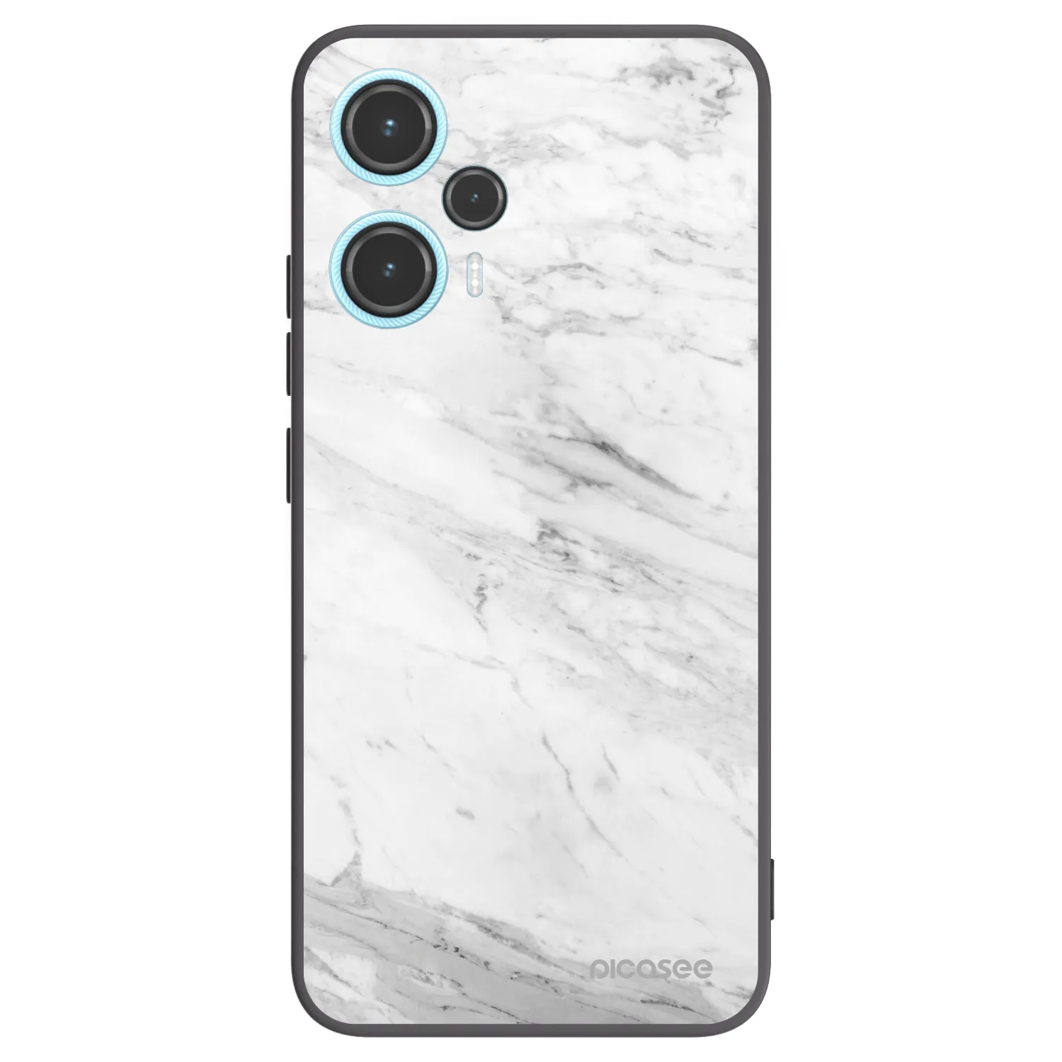 Picasee fekete szilikon tok az alábbi mobiltelefonokra Xiaomi Poco F5 - White marble