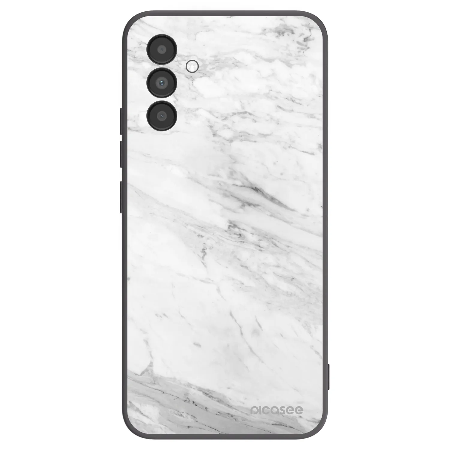 Picasee fekete szilikon tok az alábbi mobiltelefonokra Samsung Galaxy A04s A047F - White marble