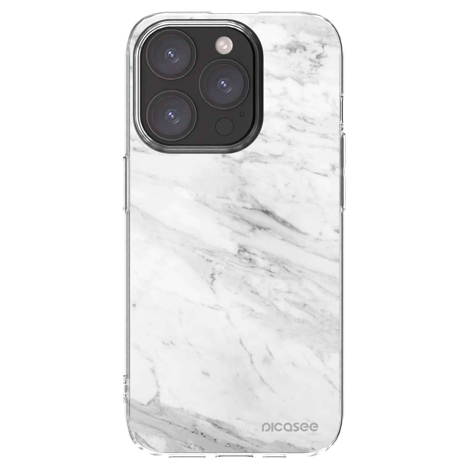 Picasee átlátszó szilikon tok az alábbi mobiltelefonokra Apple iPhone 15 Pro - White marble