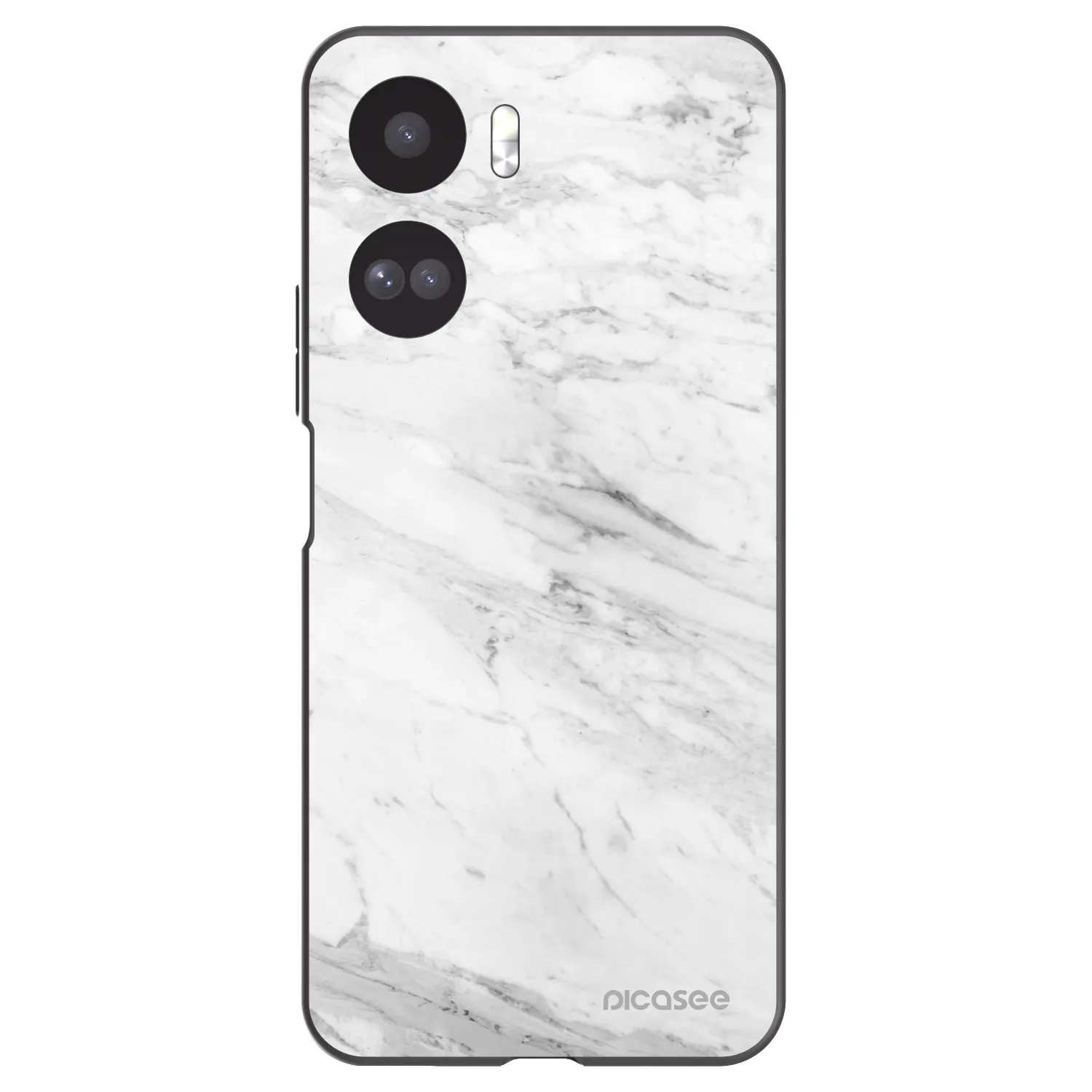 Picasee fekete szilikon tok az alábbi mobiltelefonokra Honor 90 Lite 5G - White marble