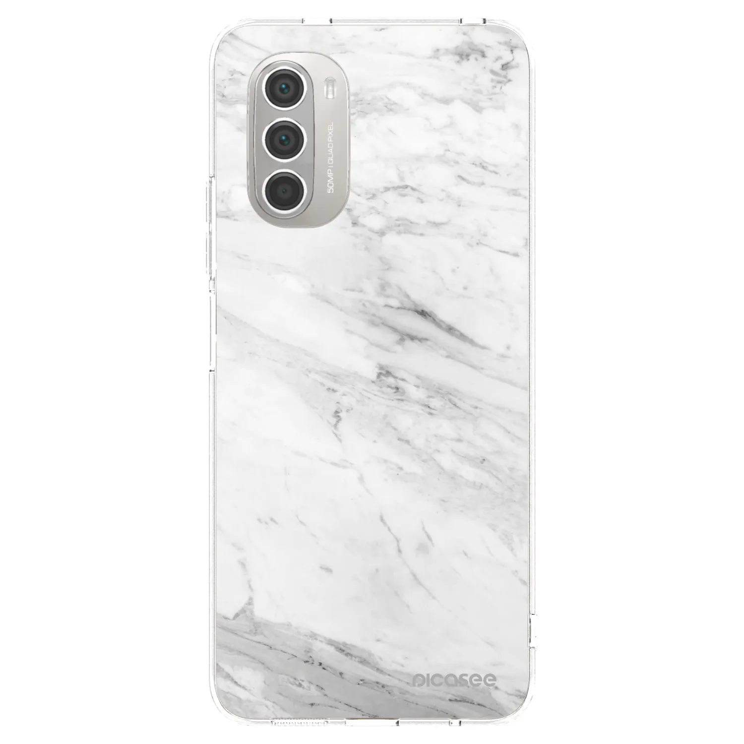 Picasee átlátszó szilikon tok az alábbi mobiltelefonokra Motorola Moto G51 - White marble