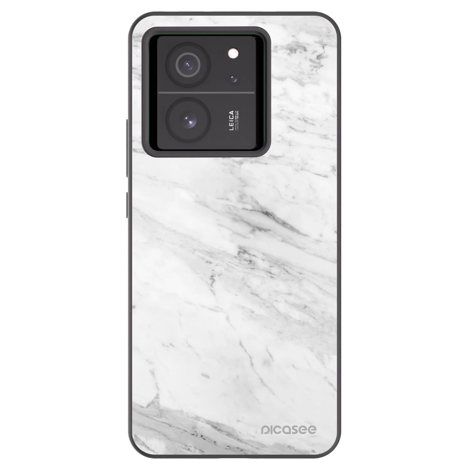 Picasee fekete szilikon tok az alábbi mobiltelefonokra Xiaomi 13T - White marble