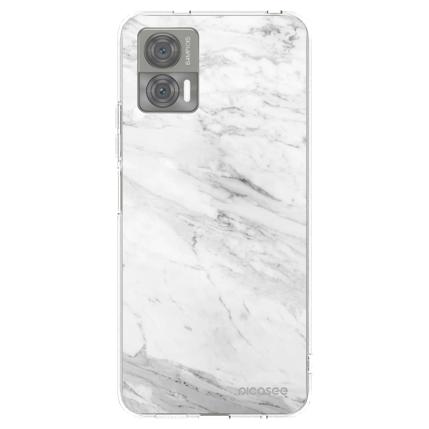 Picasee átlátszó szilikon tok az alábbi mobiltelefonokra Motorola Edge 30 Neo - White marble