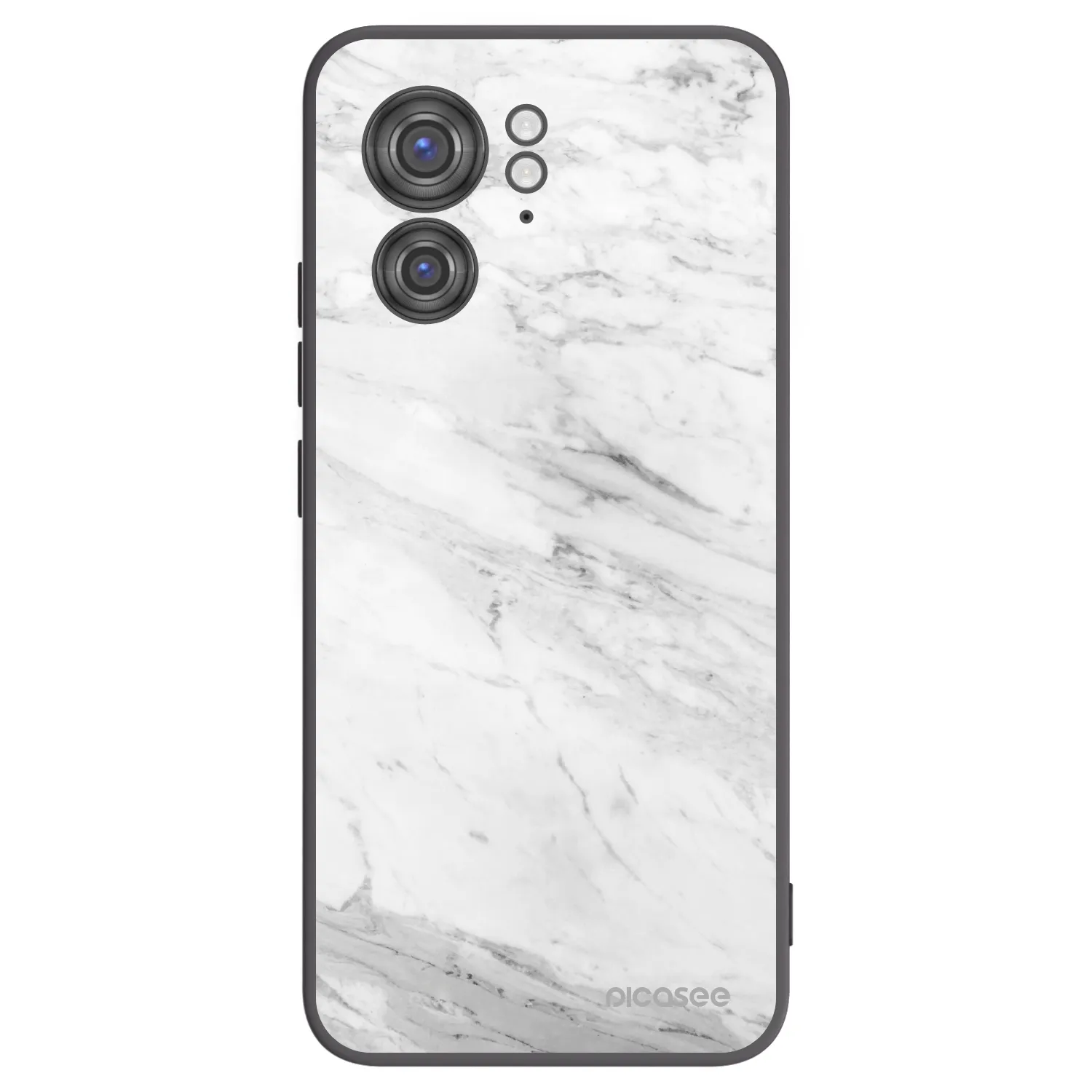 Picasee fekete szilikon tok az alábbi mobiltelefonokra Motorola Edge 40 - White marble