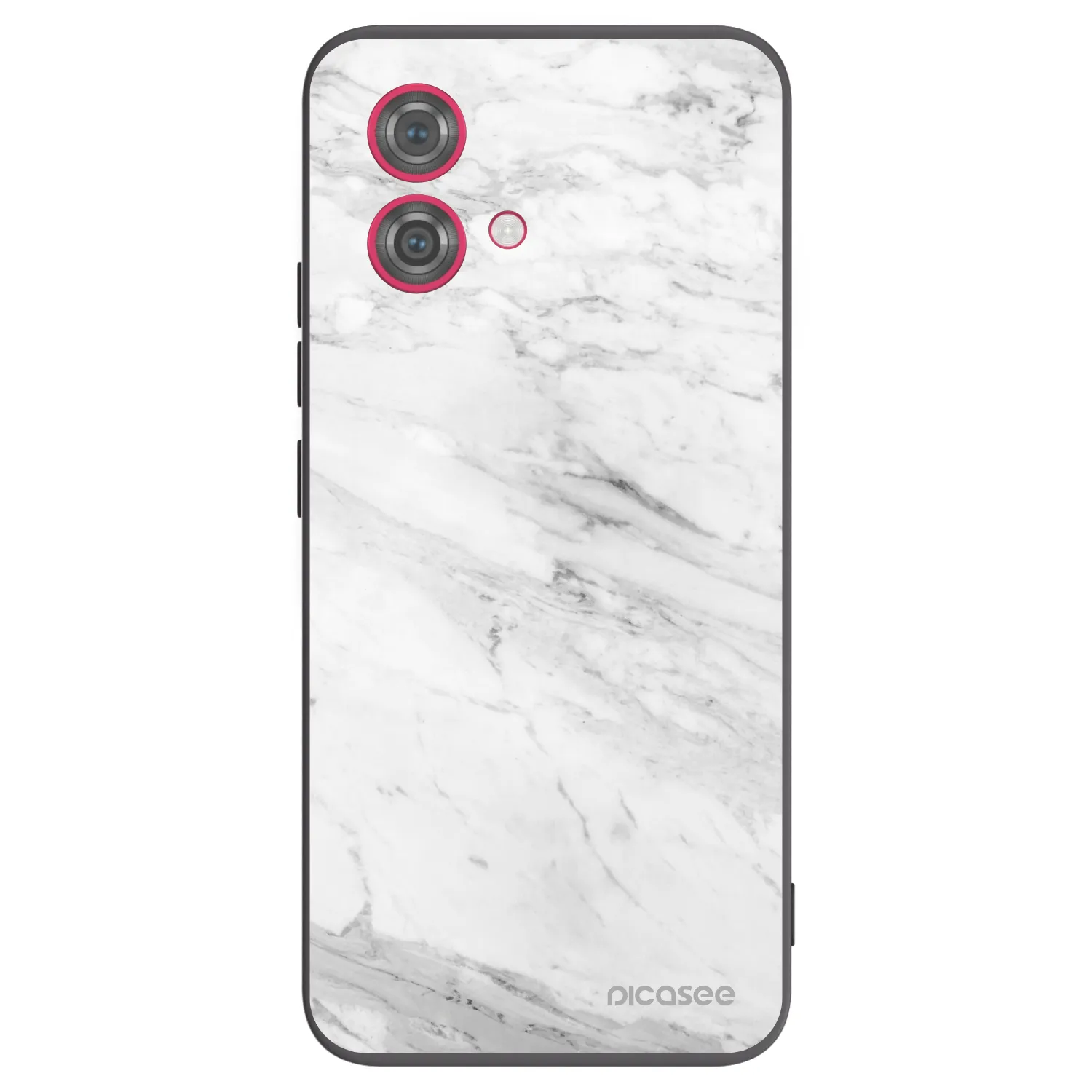 Picasee fekete szilikon tok az alábbi mobiltelefonokra Motorola Moto G84 5G - White marble