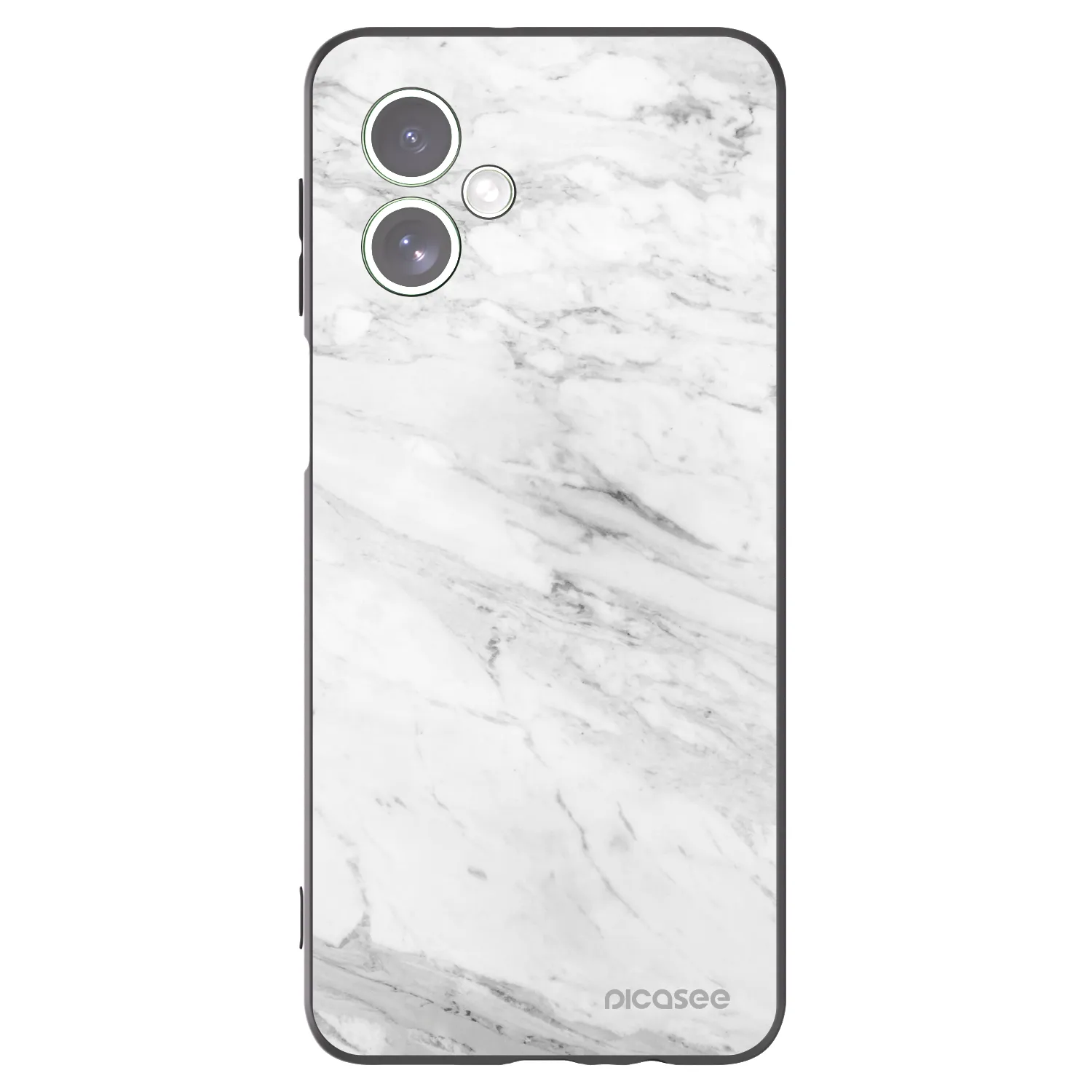 Picasee fekete szilikon tok az alábbi mobiltelefonokra Motorola Moto G54 5G - White marble