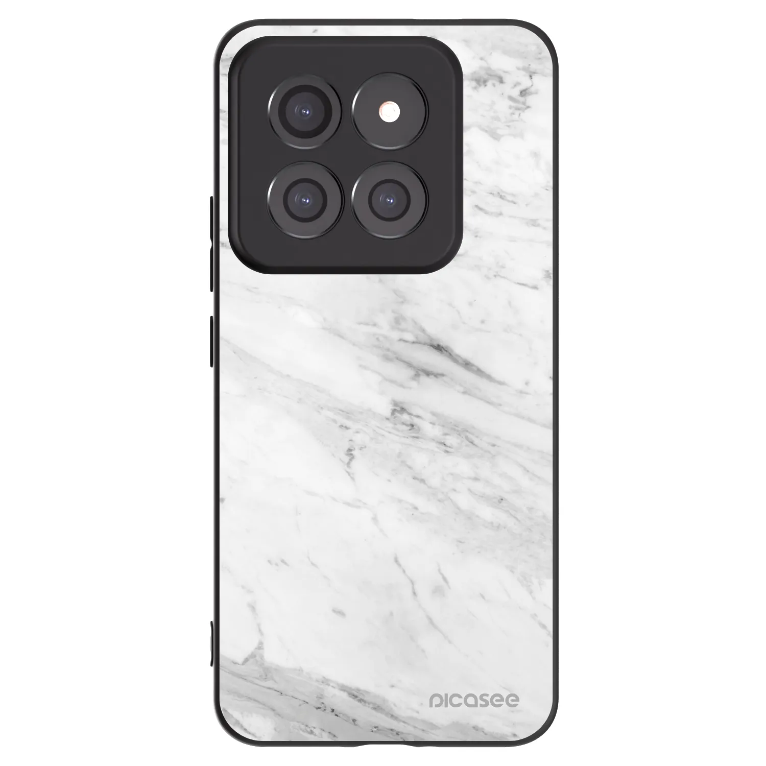 Picasee fekete szilikon tok az alábbi mobiltelefonokra Xiaomi 14 Pro - White marble