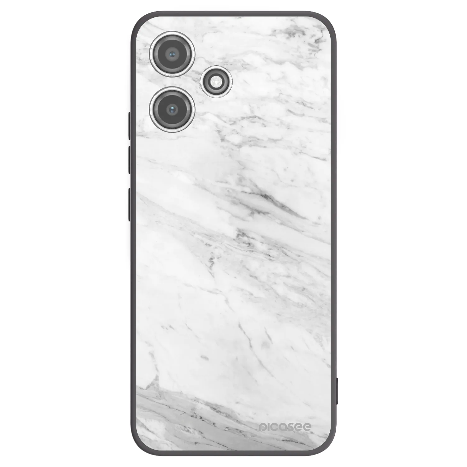 Picasee fekete szilikon tok az alábbi mobiltelefonokra Xiaomi Redmi 12 5G - White marble
