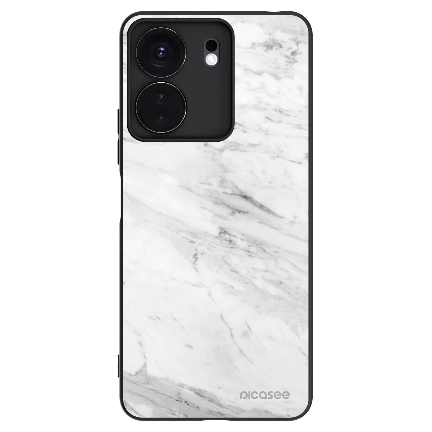 Picasee fekete szilikon tok az alábbi mobiltelefonokra Xiaomi Redmi 13C 4G - White marble