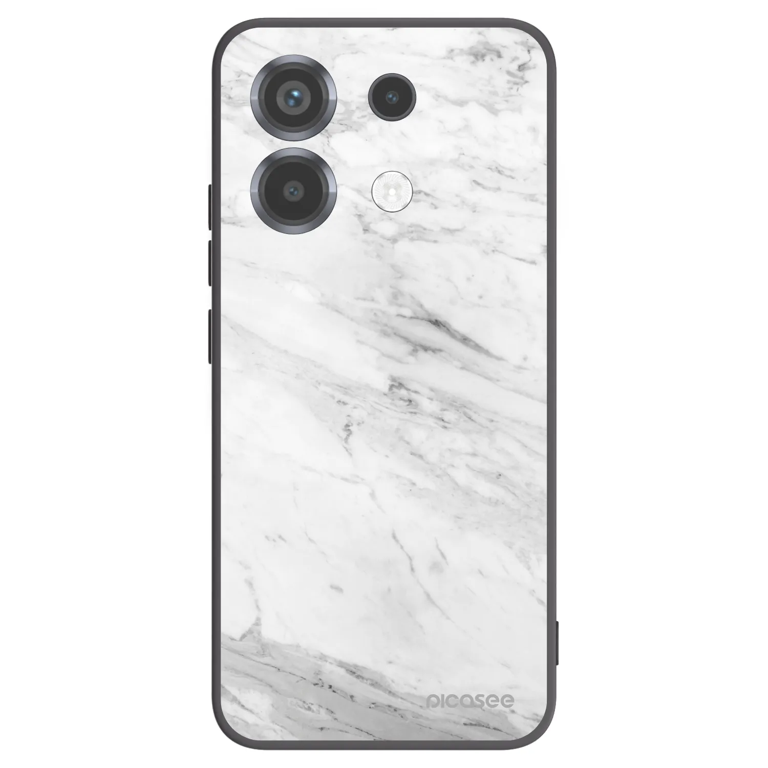 Picasee fekete szilikon tok az alábbi mobiltelefonokra Xiaomi Poco X6 - White marble