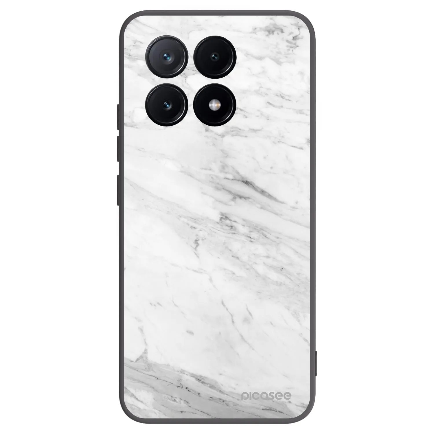 Picasee fekete szilikon tok az alábbi mobiltelefonokra Xiaomi Poco X6 Pro - White marble