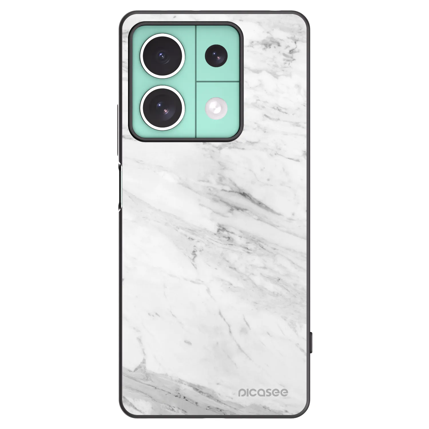 Picasee fekete szilikon tok az alábbi mobiltelefonokra Xiaomi Redmi Note 13 5G - White marble