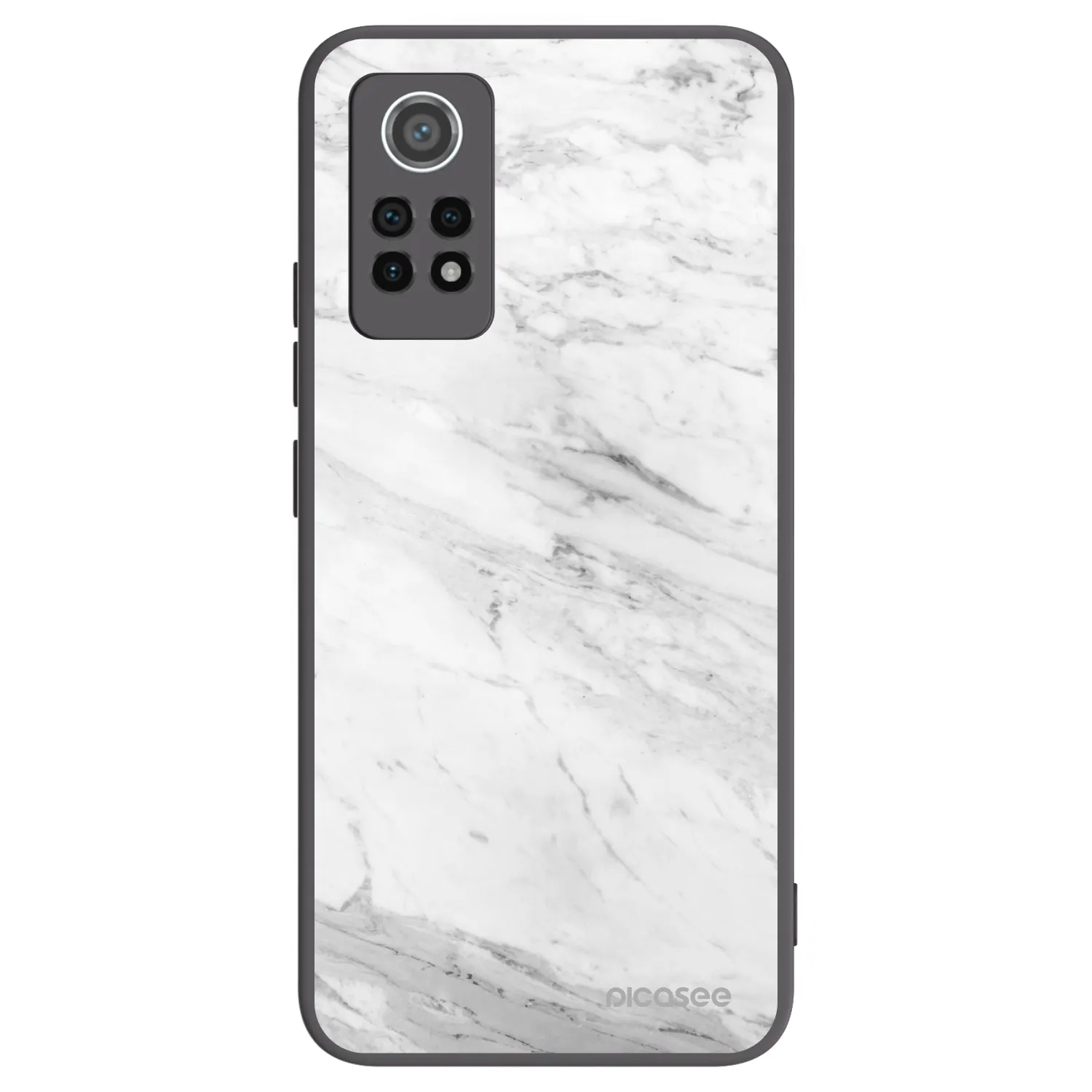 Picasee fekete szilikon tok az alábbi mobiltelefonokra Xiaomi Redmi Note 12 Pro 4G - White marble