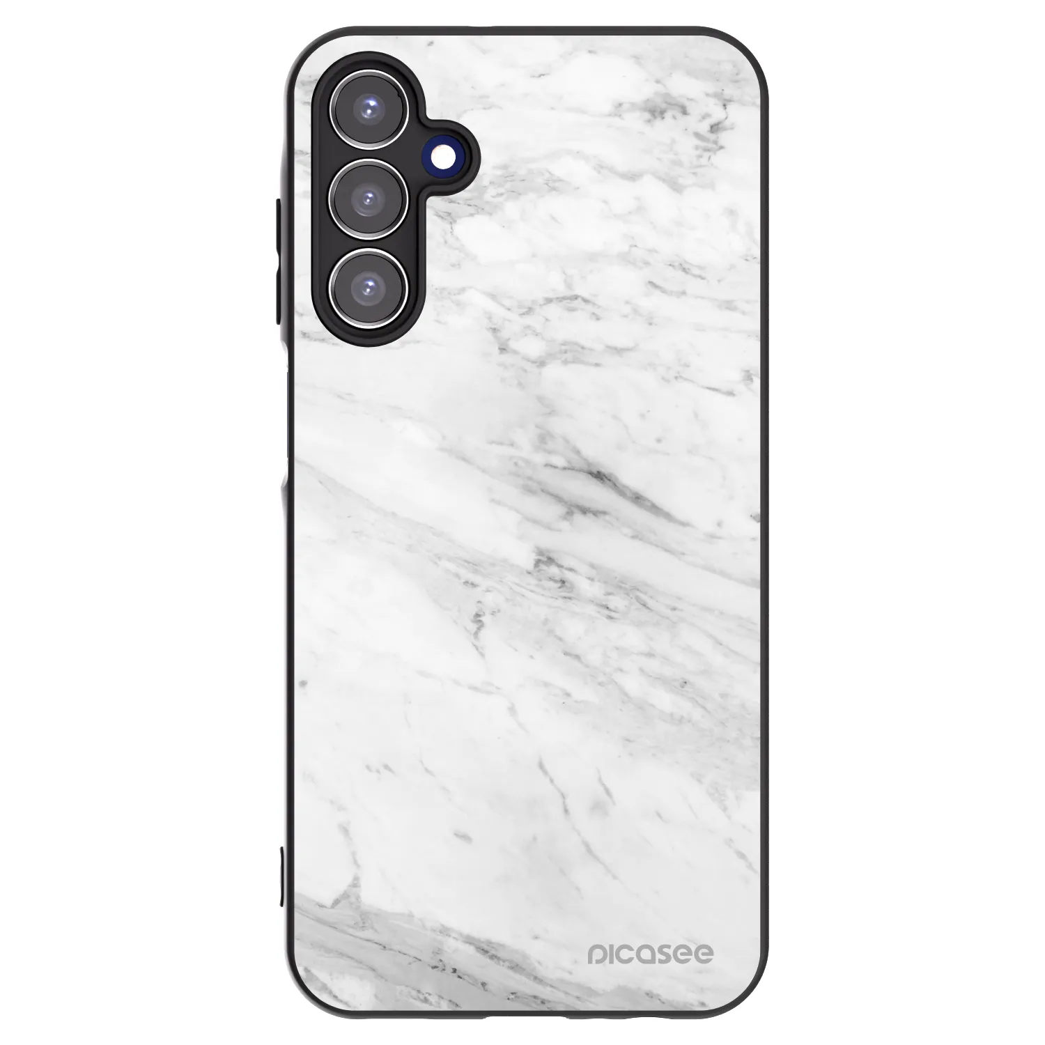 Picasee fekete szilikon tok az alábbi mobiltelefonokra Samsung Galaxy A15 A155F 4G - White marble