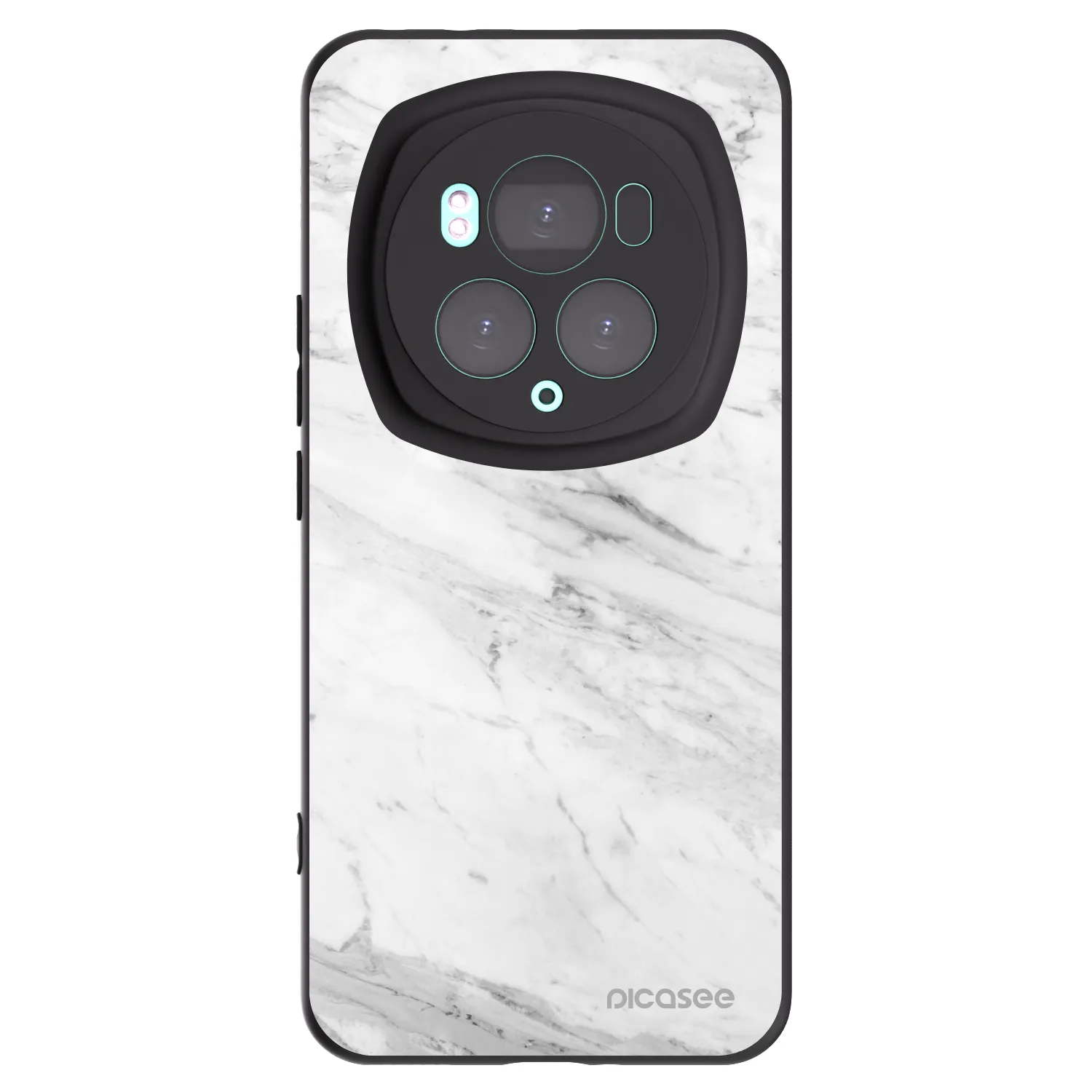 Picasee fekete szilikon tok az alábbi mobiltelefonokra Honor Magic6 Pro - White marble