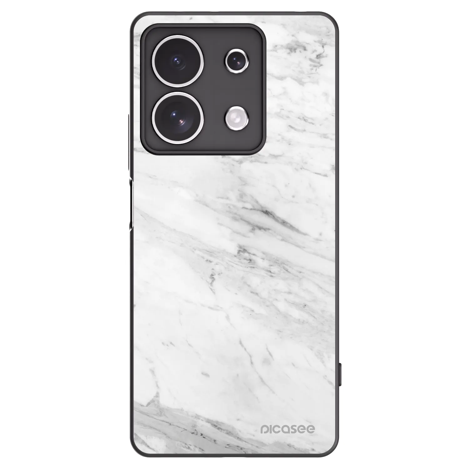 Picasee fekete szilikon tok az alábbi mobiltelefonokra Xiaomi Redmi Note 13 4G - White marble