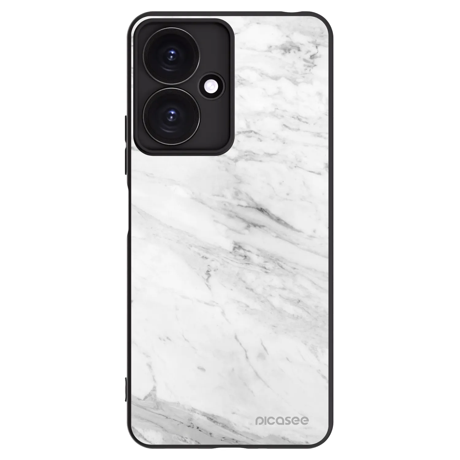 Picasee fekete szilikon tok az alábbi mobiltelefonokra Xiaomi Redmi 13C 5G - White marble