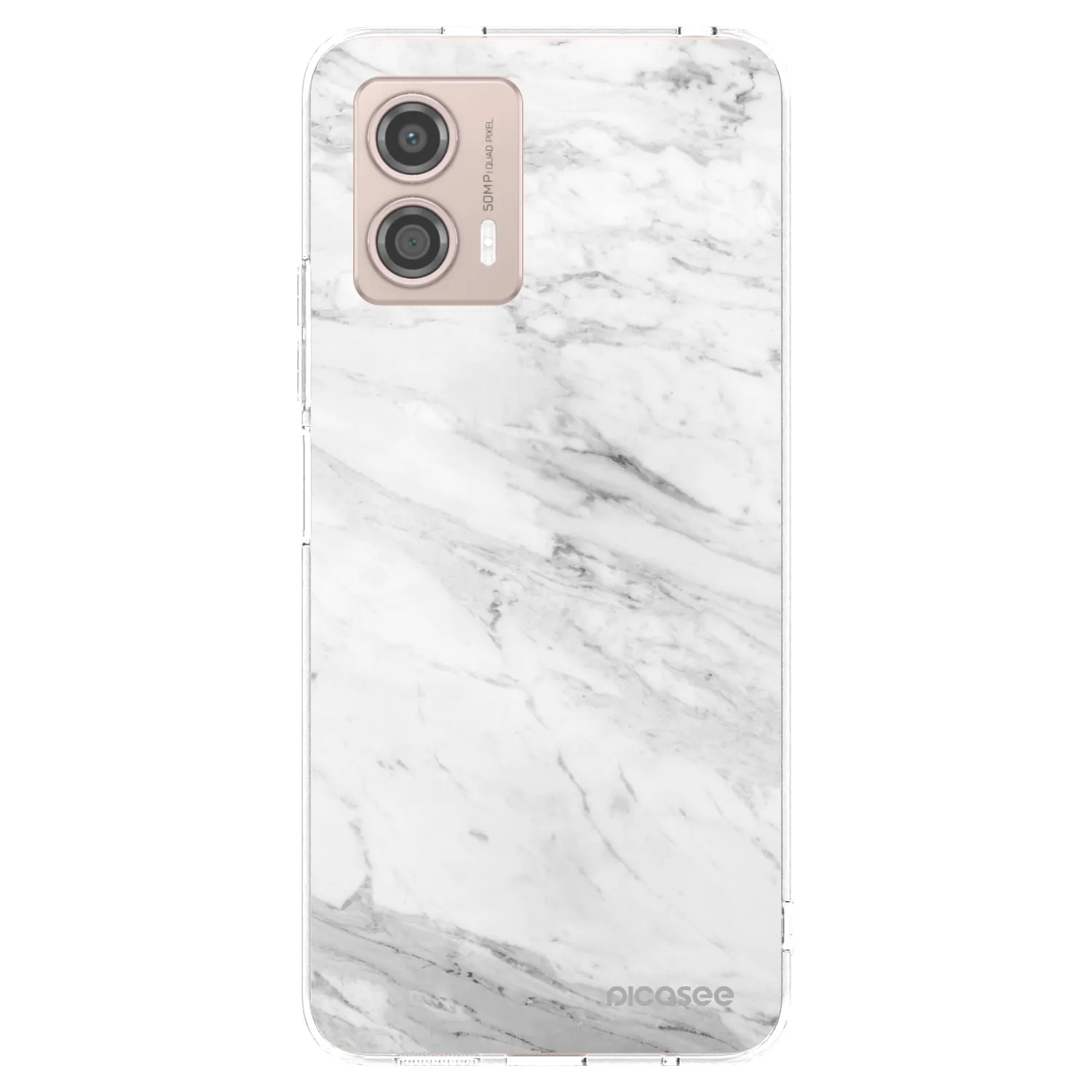 Picasee átlátszó szilikon tok az alábbi mobiltelefonokra Motorola Moto G53 5G - White marble