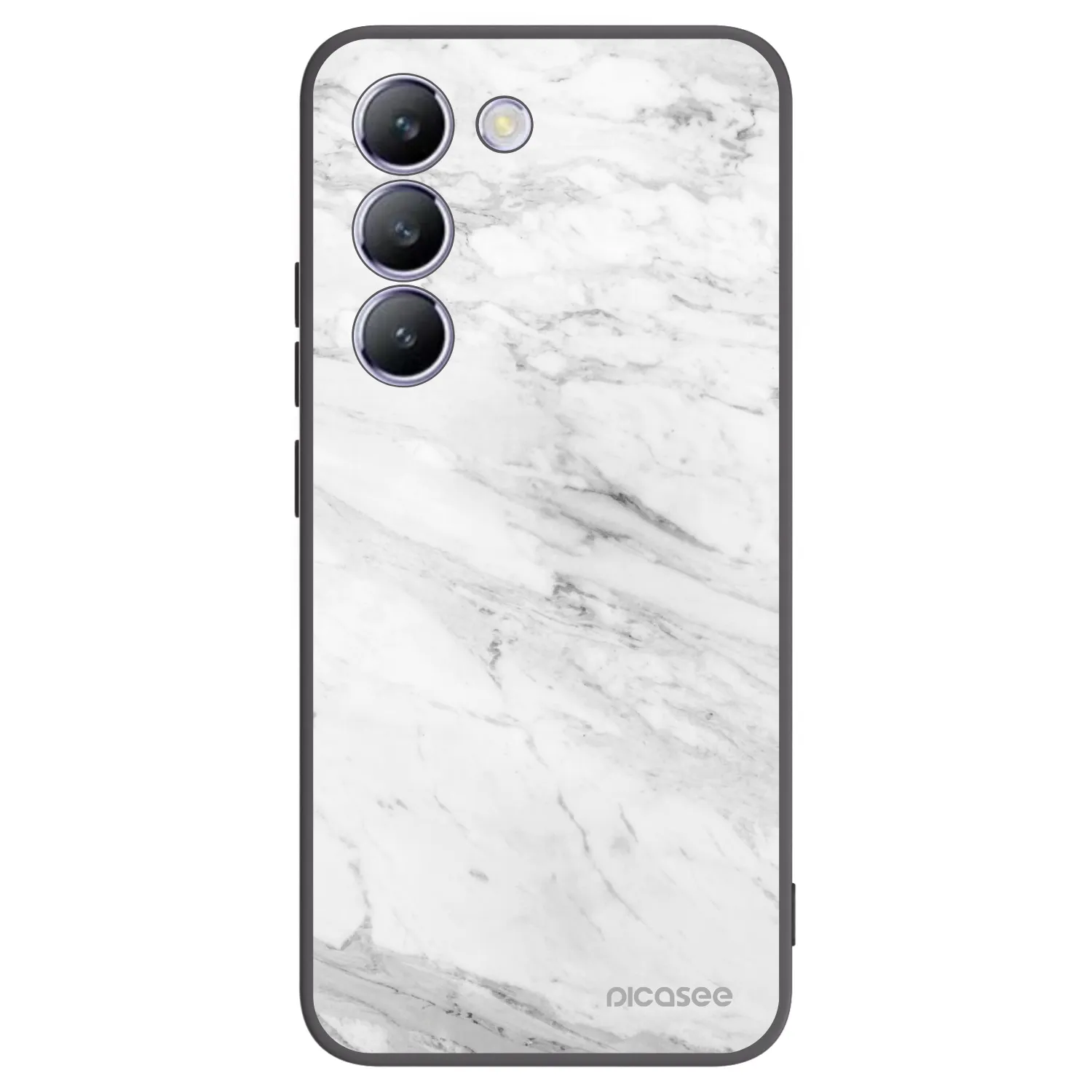 Picasee fekete szilikon tok az alábbi mobiltelefonokra Vivo V40 SE 5G - White marble