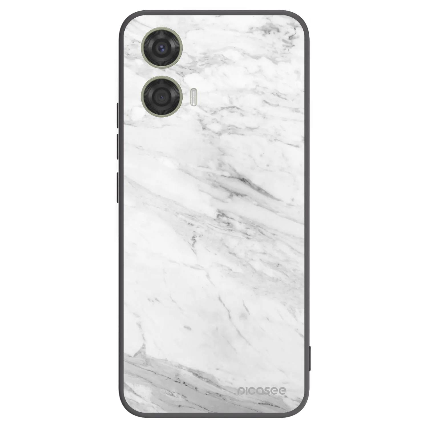 Picasee fekete szilikon tok az alábbi mobiltelefonokra Motorola Moto G24 - White marble