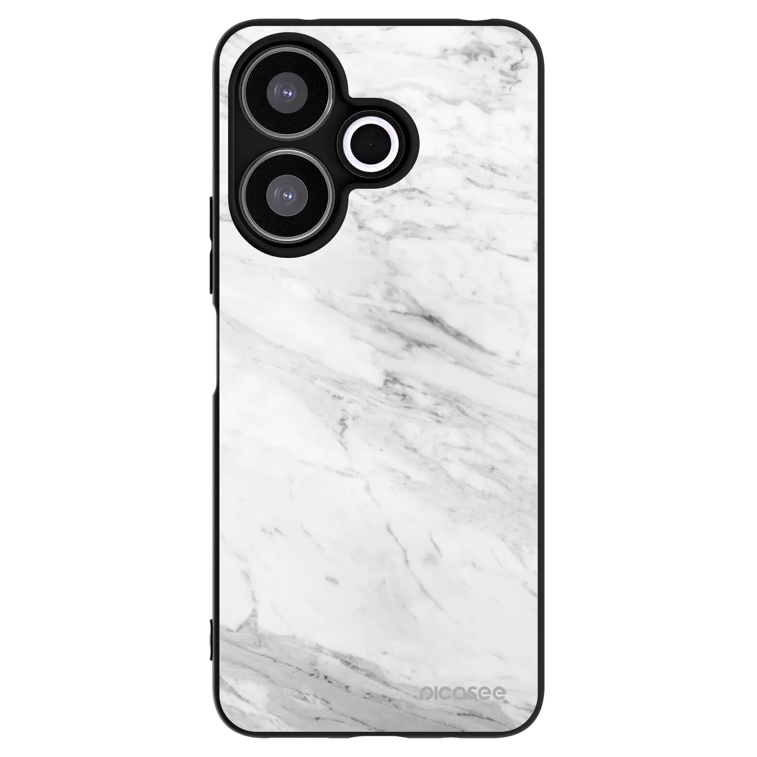 Picasee fekete szilikon tok az alábbi mobiltelefonokra Xiaomi Redmi 13 4G - White marble