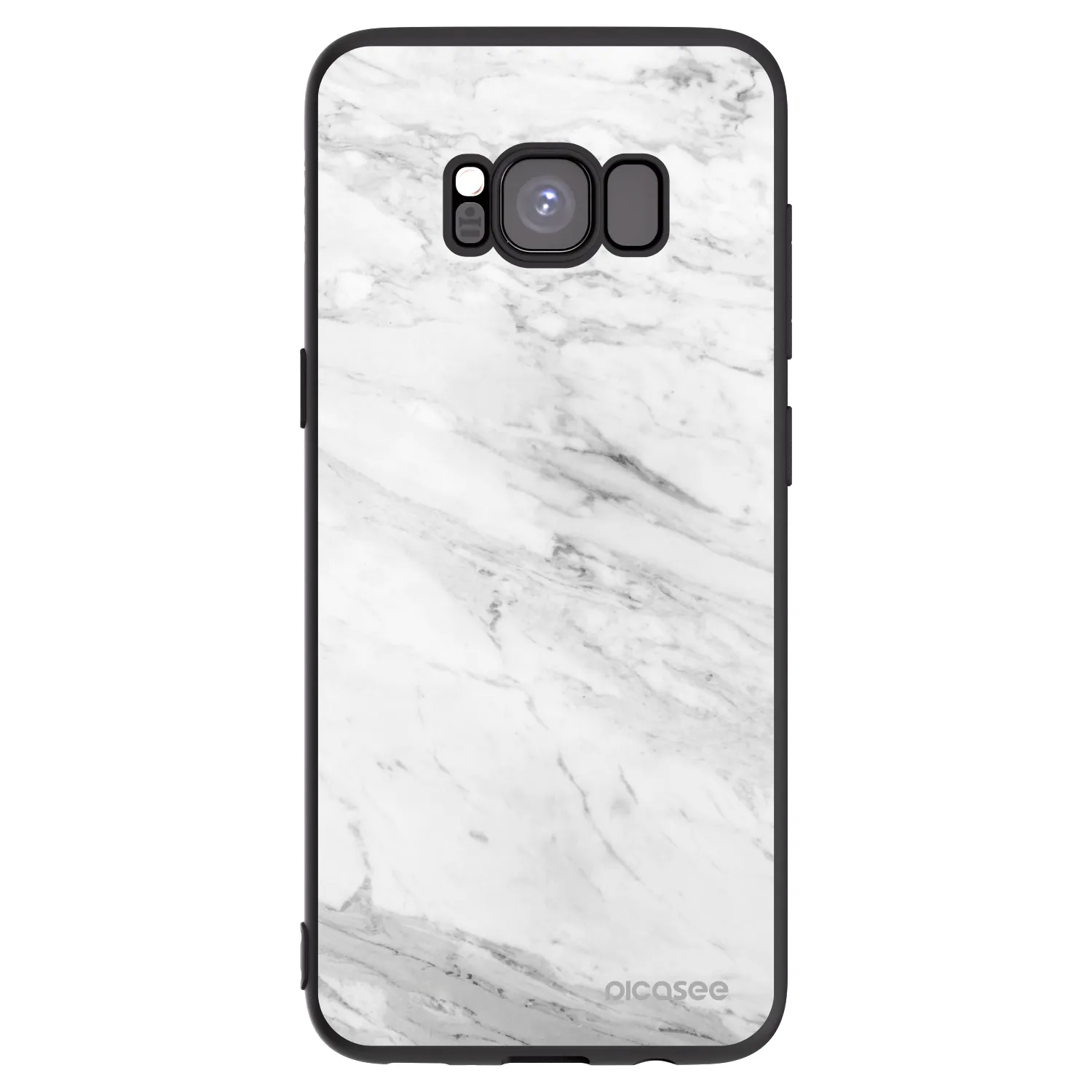 Picasee fekete szilikon tok az alábbi mobiltelefonokra Samsung Galaxy S8 G950F - White marble