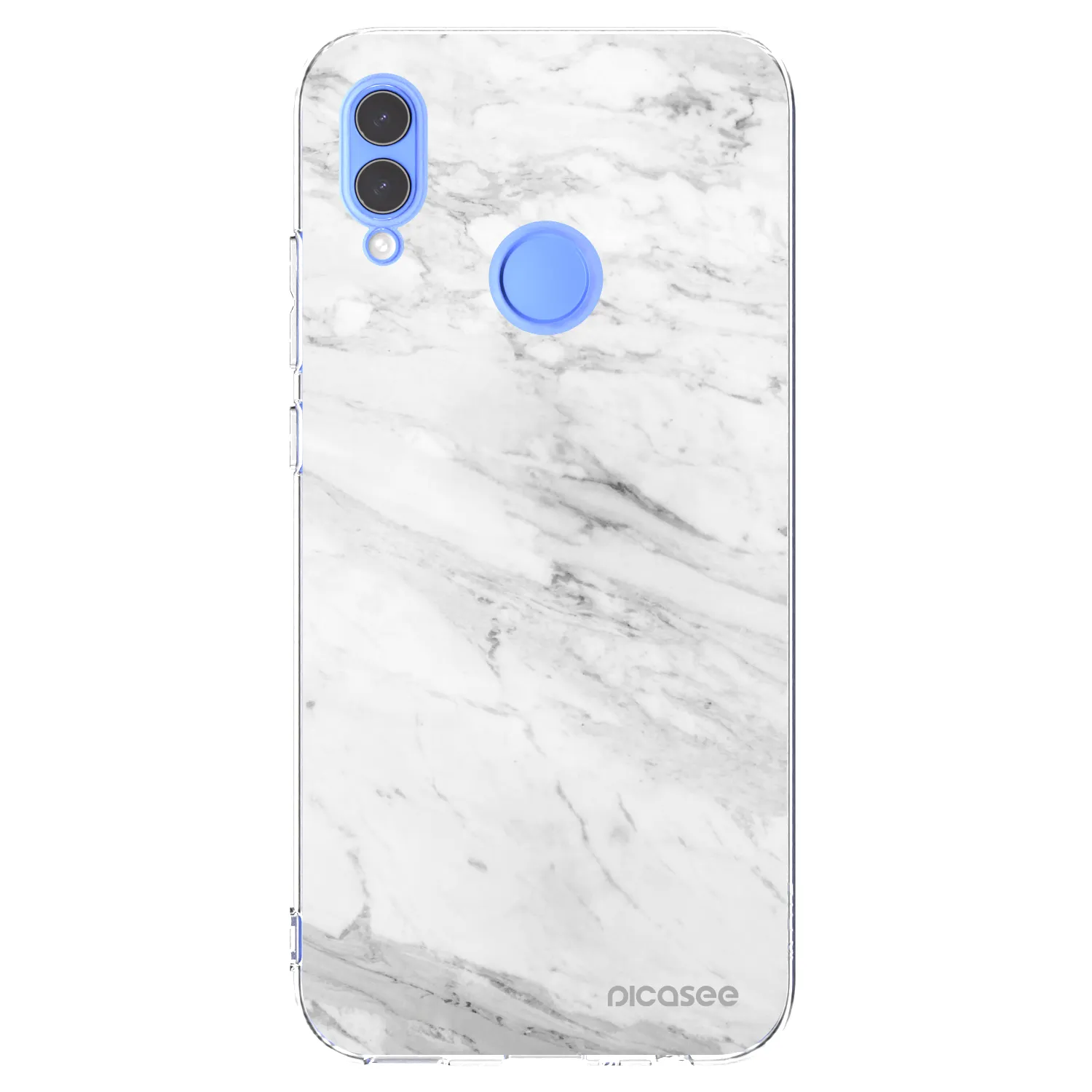 Picasee átlátszó szilikon tok az alábbi mobiltelefonokra Huawei P Smart 2019 - White marble