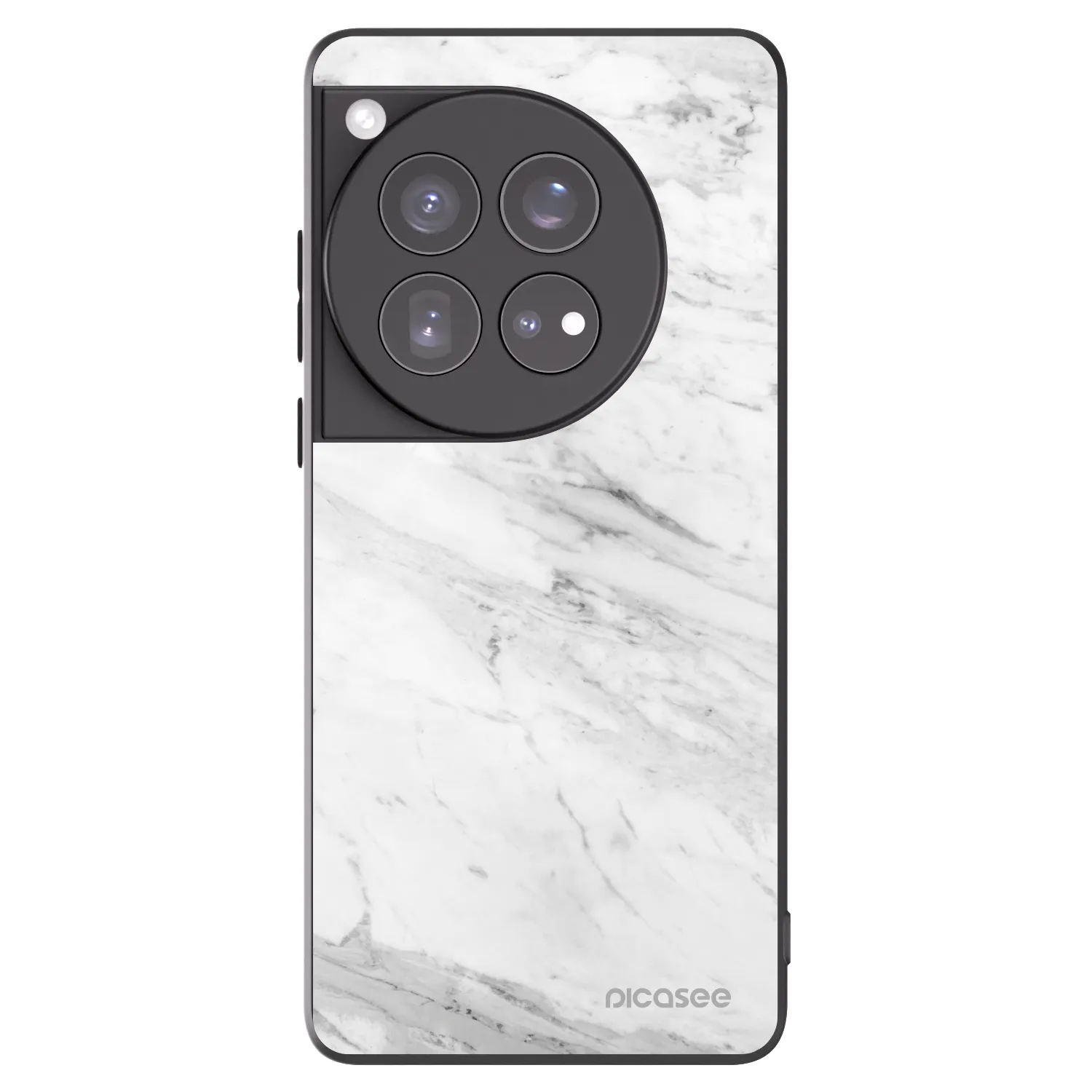 Picasee fekete szilikon tok az alábbi mobiltelefonokra OnePlus 12 5G - White marble