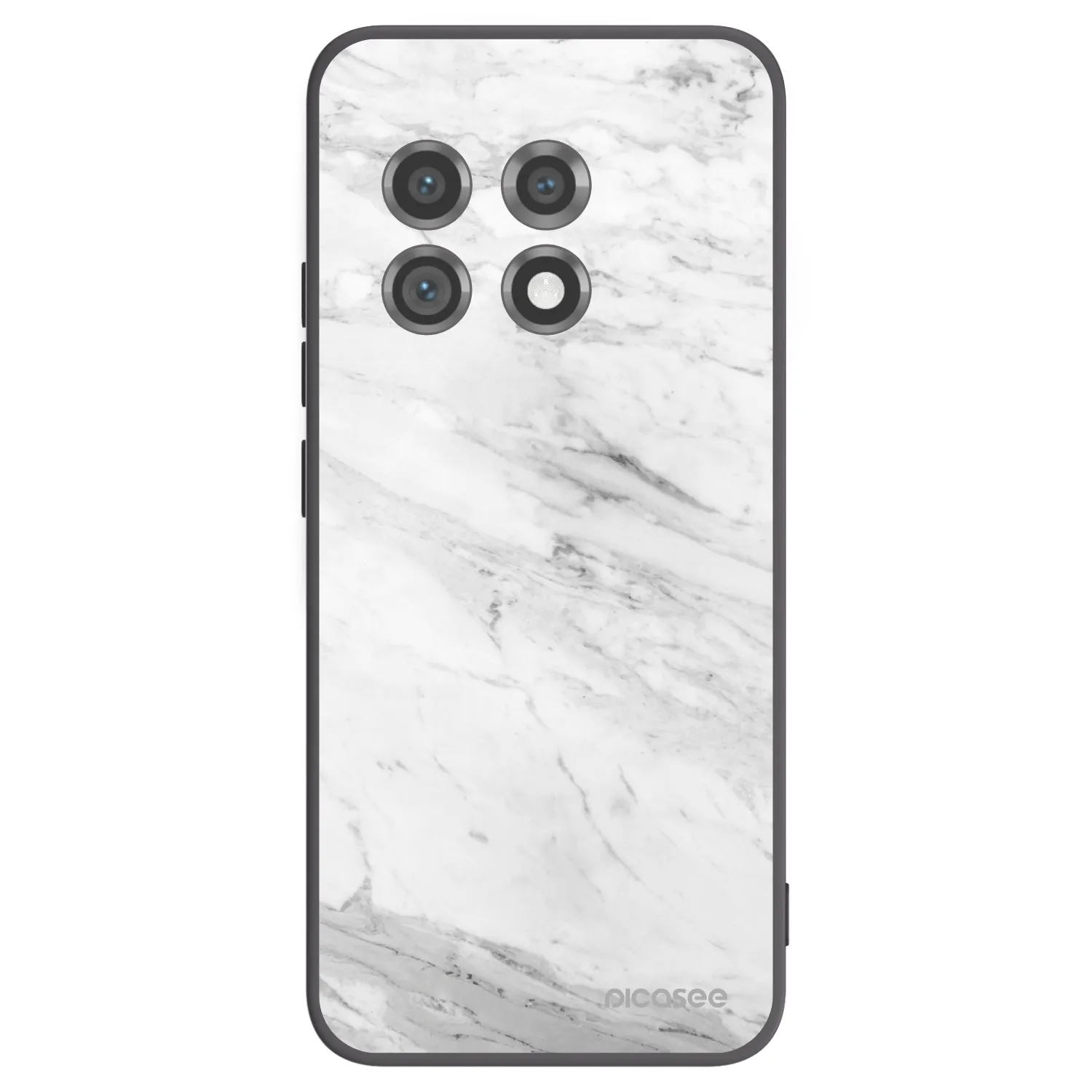 Picasee fekete szilikon tok az alábbi mobiltelefonokra OnePlus 11 5G - White marble