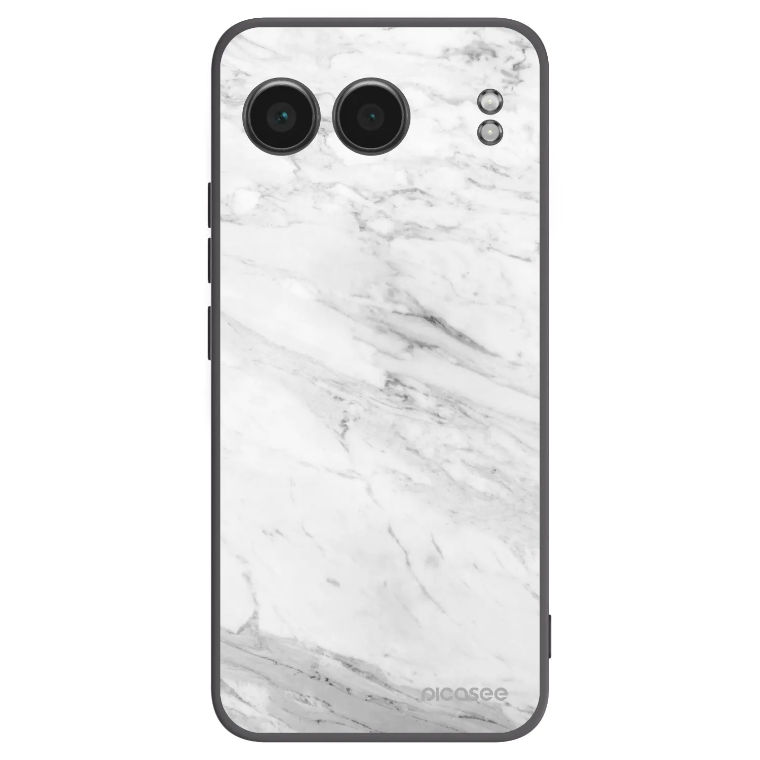 Picasee fekete szilikon tok az alábbi mobiltelefonokra OnePlus Nord 4 - White marble