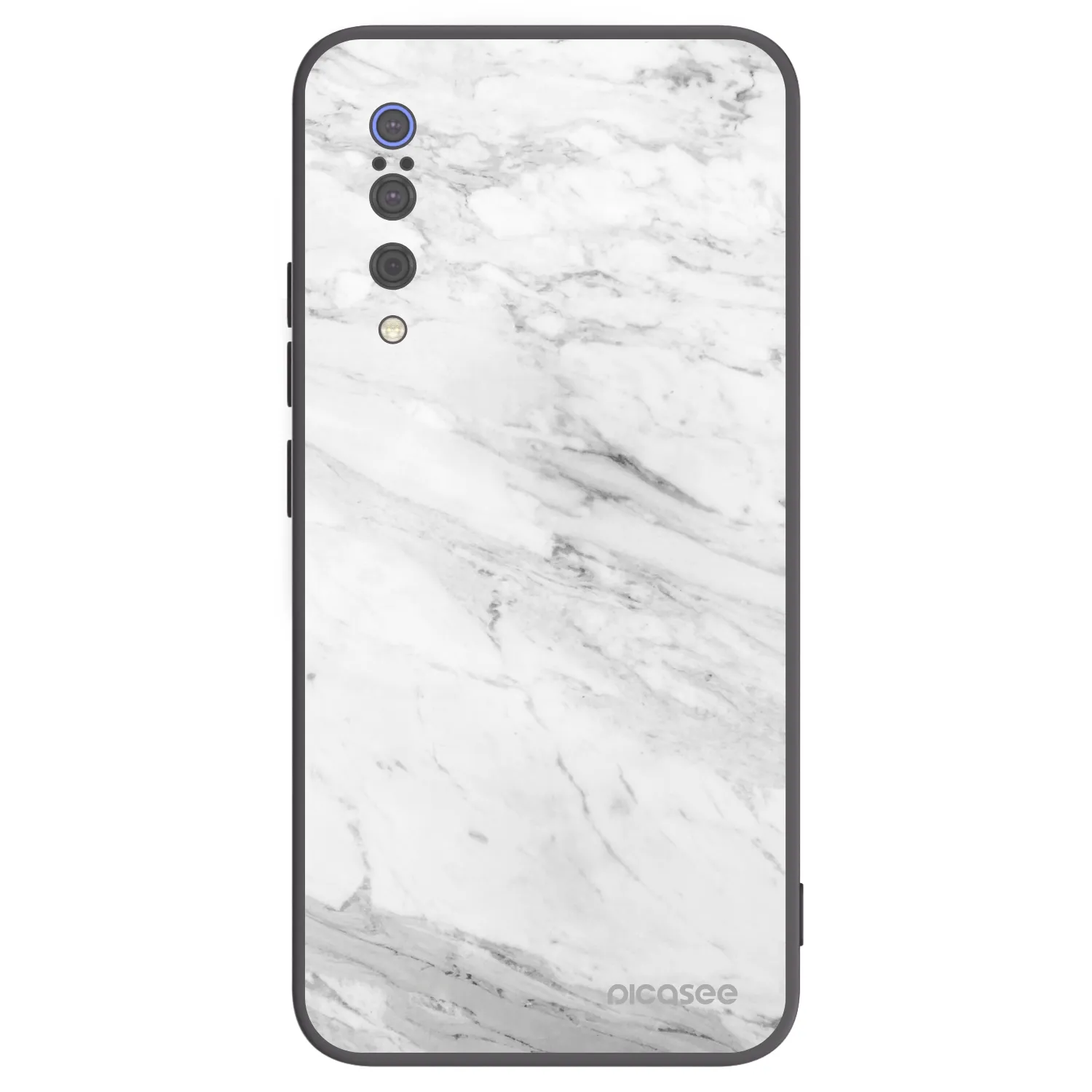 Picasee fekete szilikon tok az alábbi mobiltelefonokra Xiaomi Mi 9 - White marble