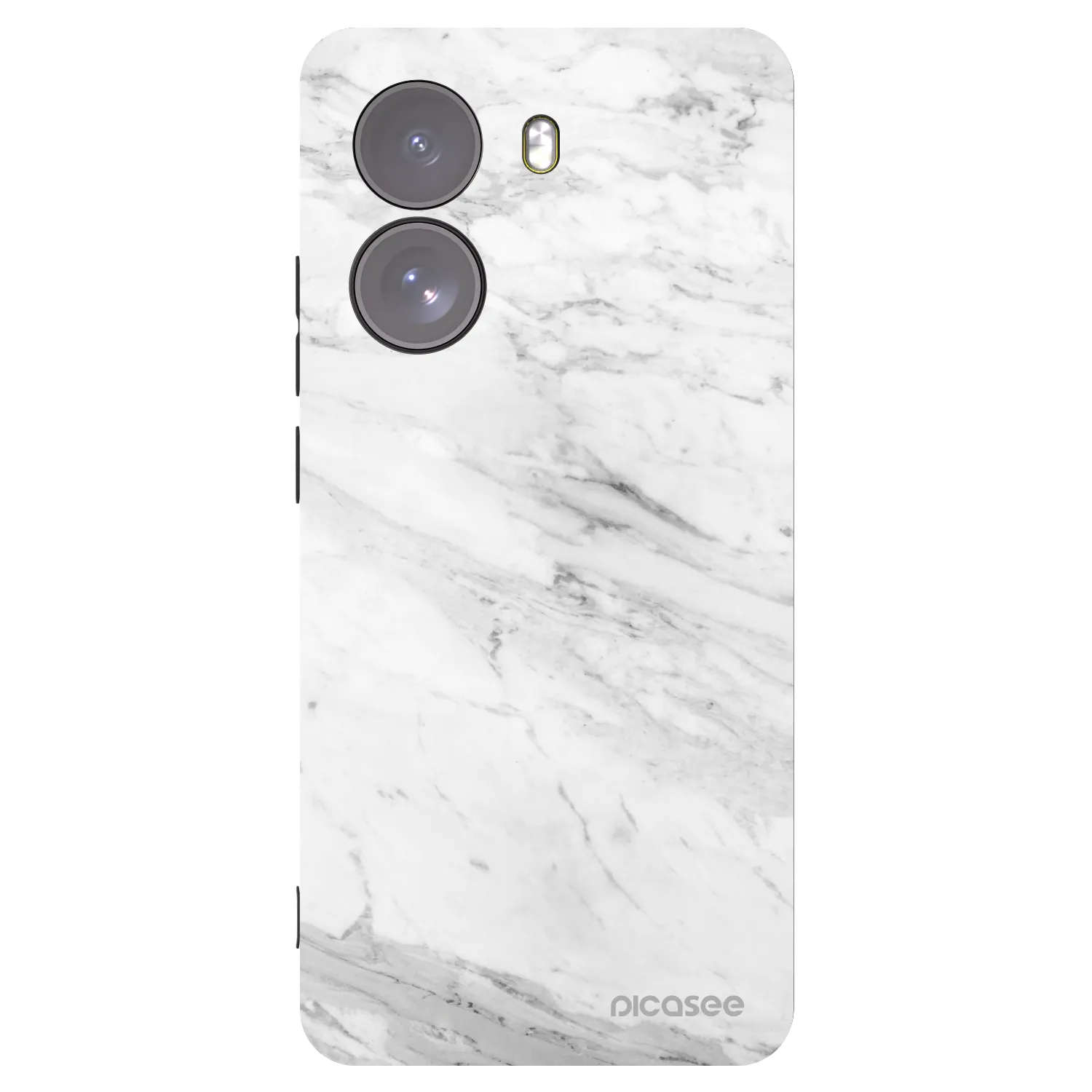 Picasee fekete szilikon tok az alábbi mobiltelefonokra Xiaomi Poco X7 - White marble